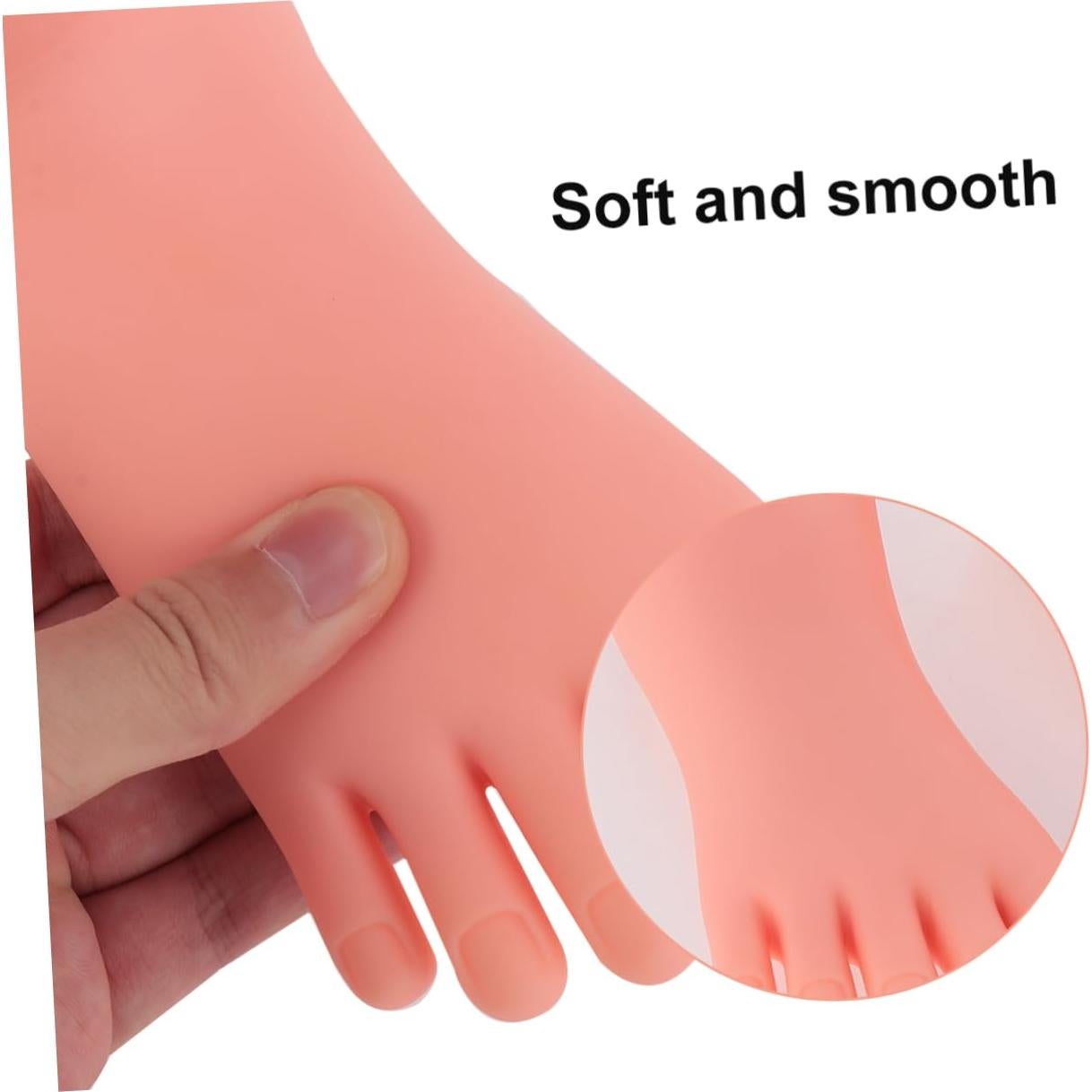 Paquete de 2 Maniquines de Uñas Pie Silicona Ipetboom 19x9 cm