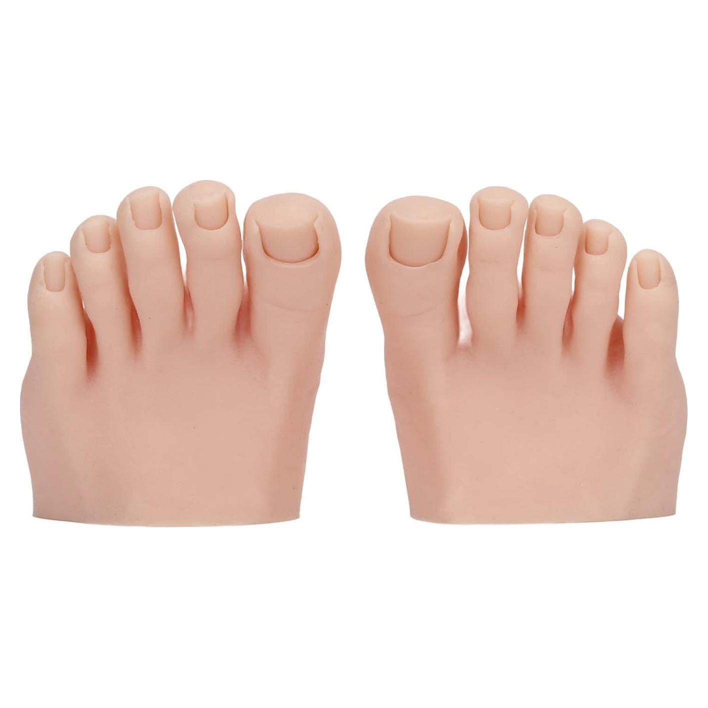 Par de Pies Falsos de Silicona Fayelume para Arte de Uñas