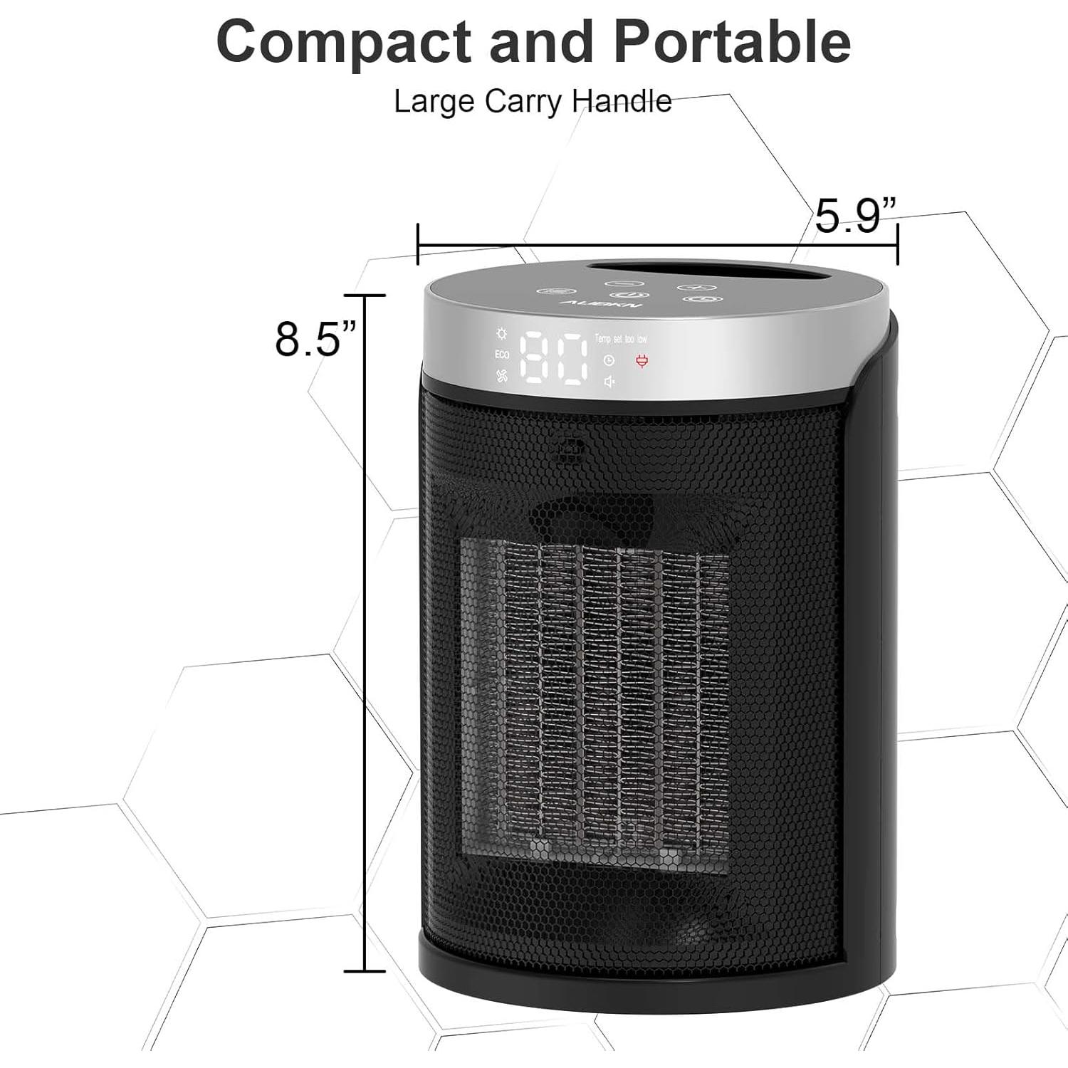 Calentador Eléctrico AUBKN PTC-150B 1500W con Control Remoto