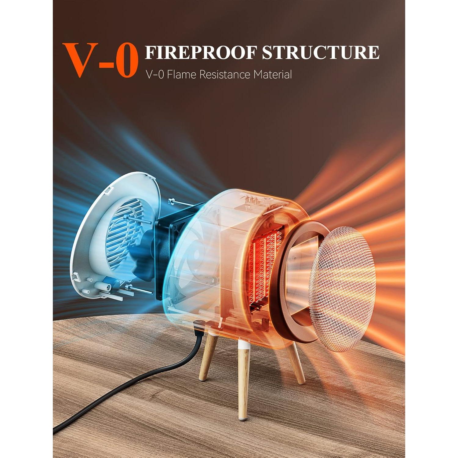 Calentador Eléctrico Gaiatop K-116 1000W Cerámico PTC Blanco