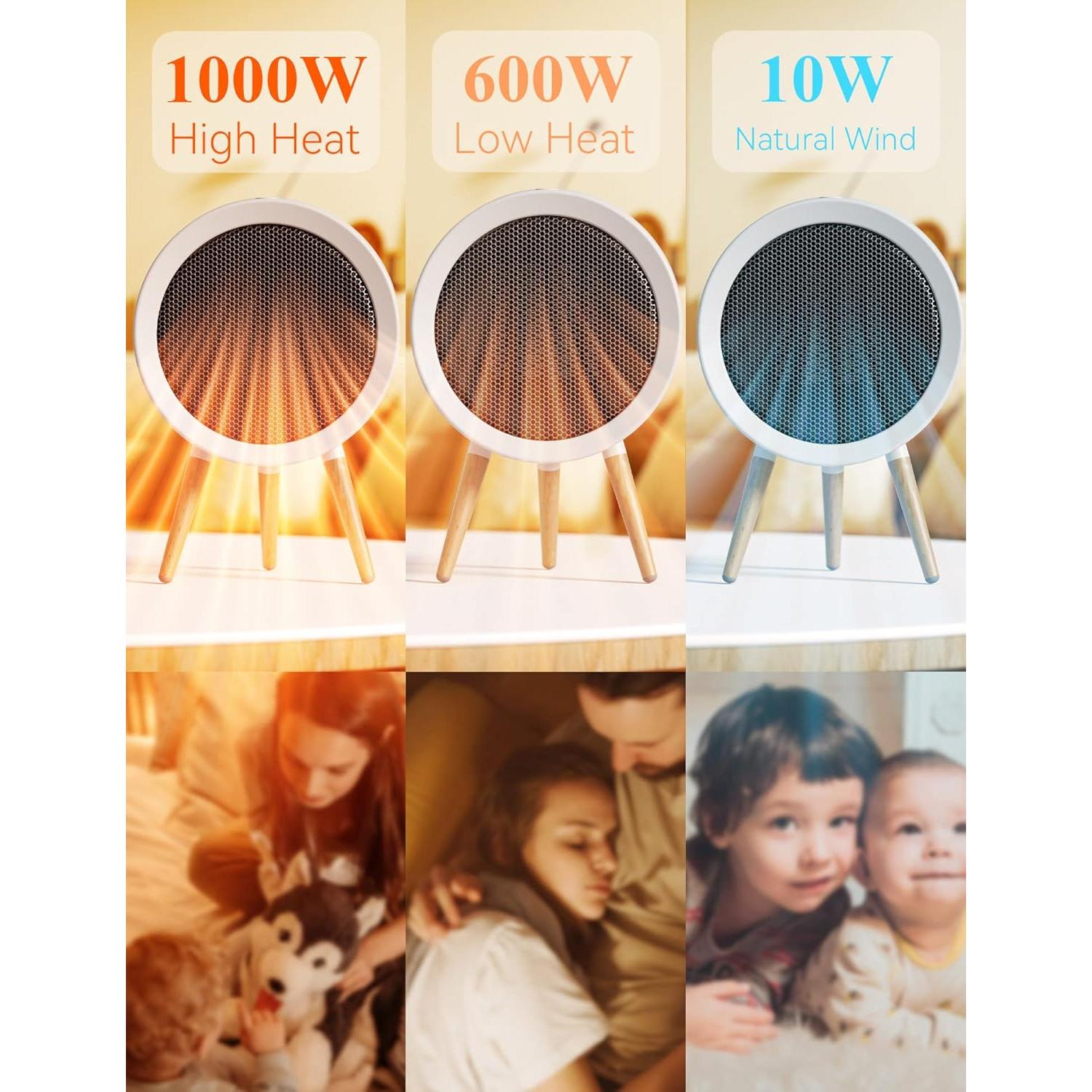 Calentador Eléctrico Gaiatop K-116 1000W Cerámico PTC Blanco