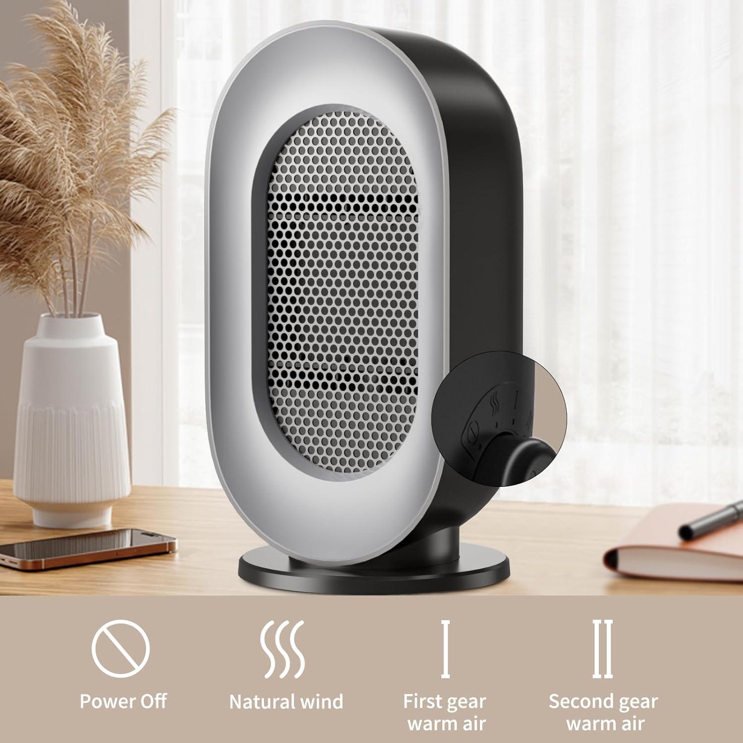 Calentador Eléctrico Portátil Hwawhin M01 400-600W Gris Negro