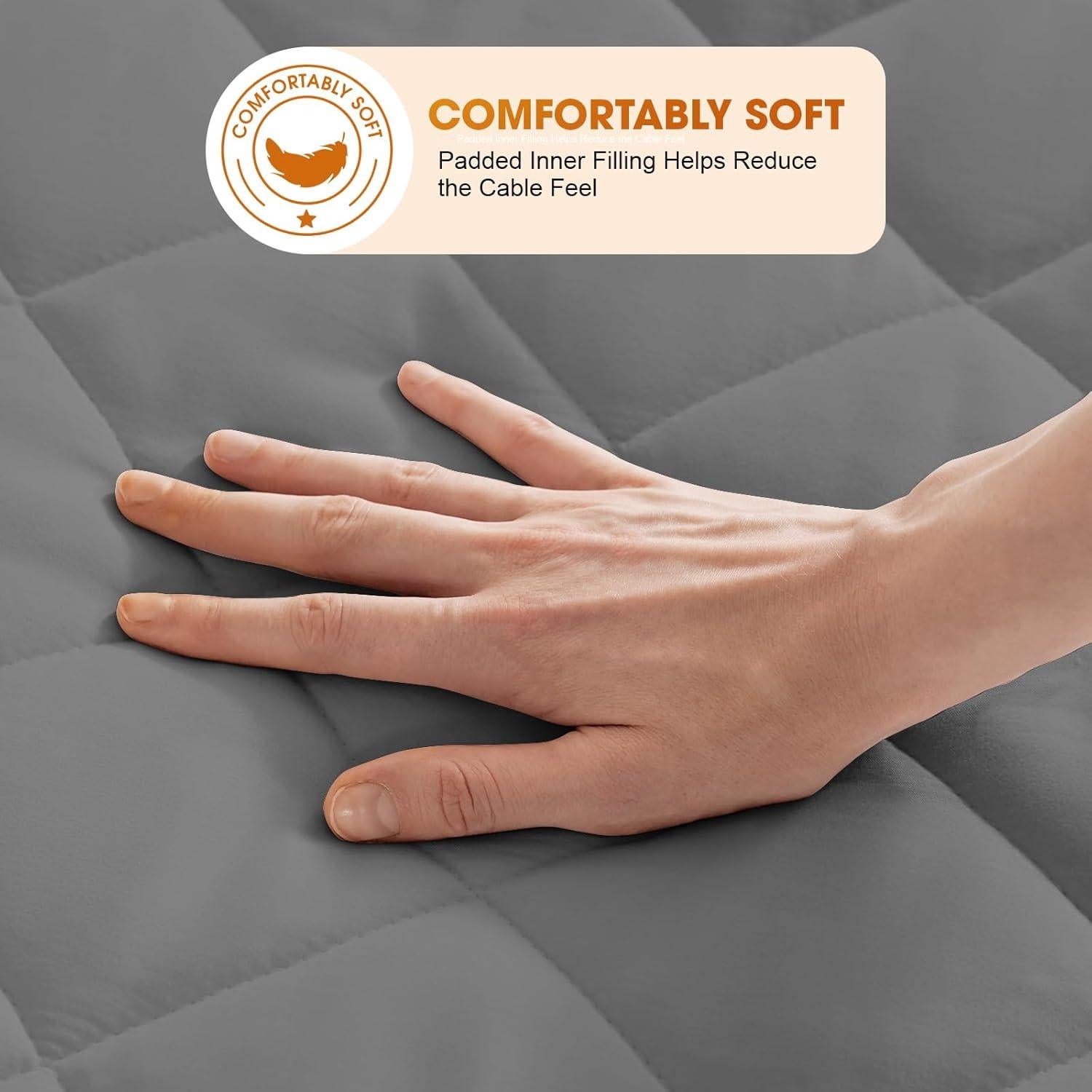 Almohadilla Térmica Eléctrica Valthie Queen 152x203 cm Gris