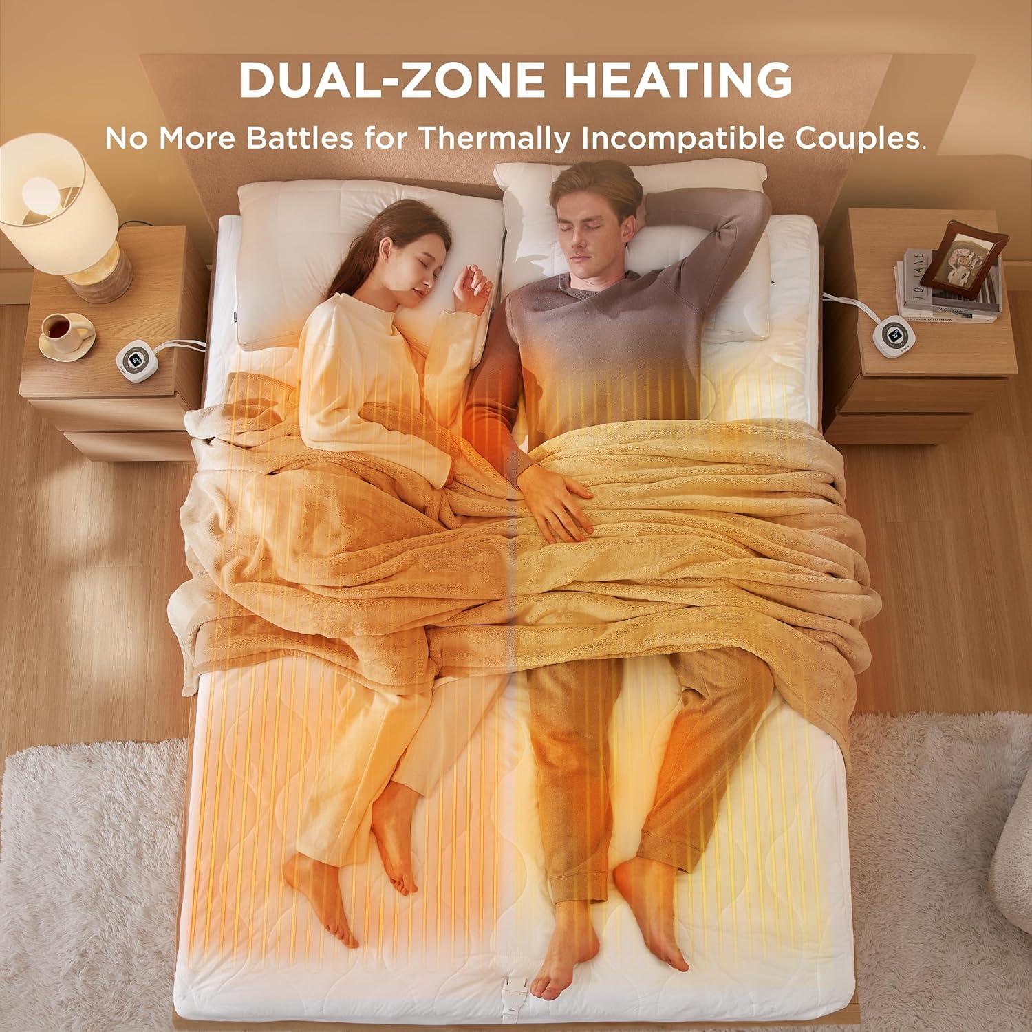 Cubre Colchón Calefaccionado Bedsure Reina Algodón Impermeable