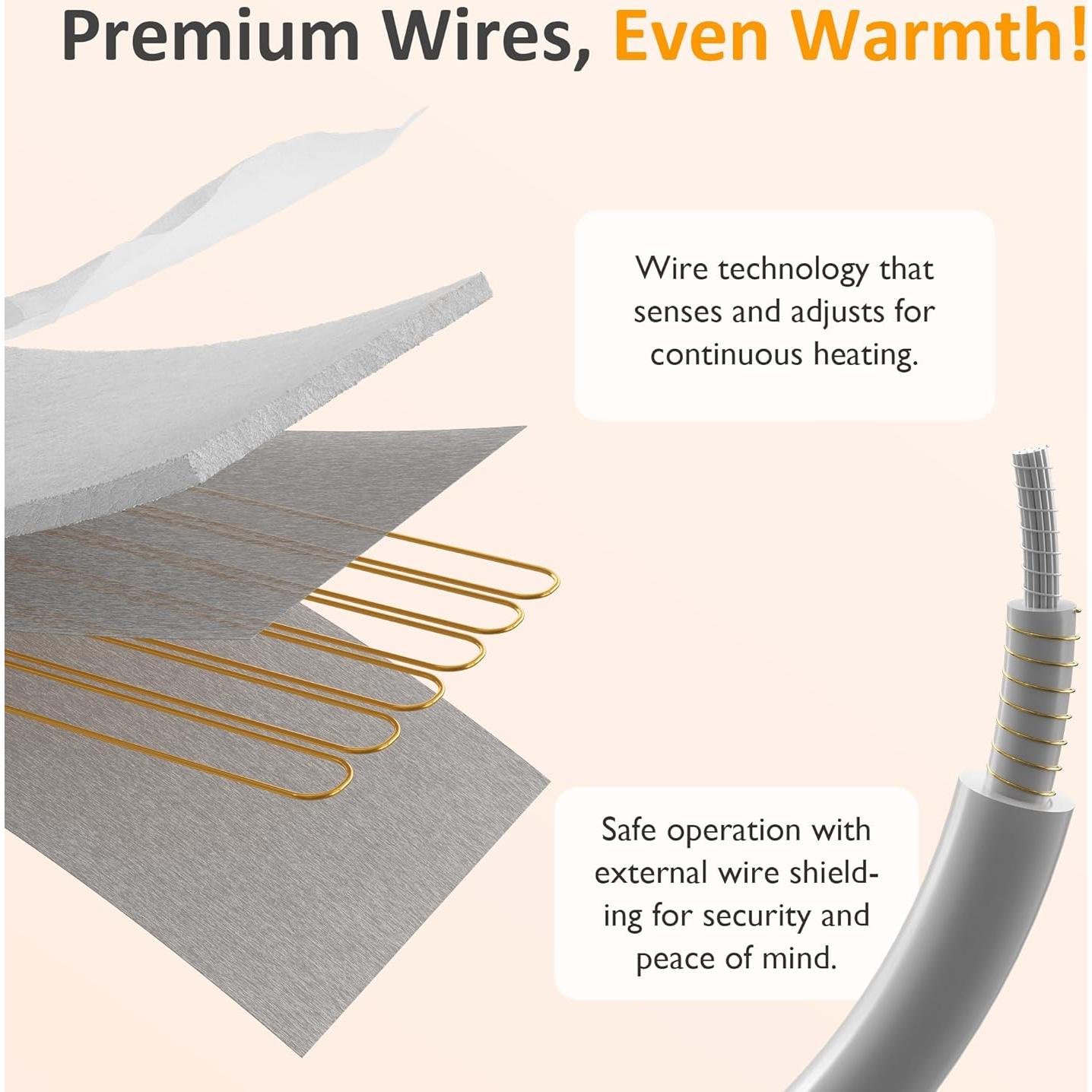 Colchón Térmico Individual SUNVIVI ZRN013WT-11-SV 10 Niveles Calor