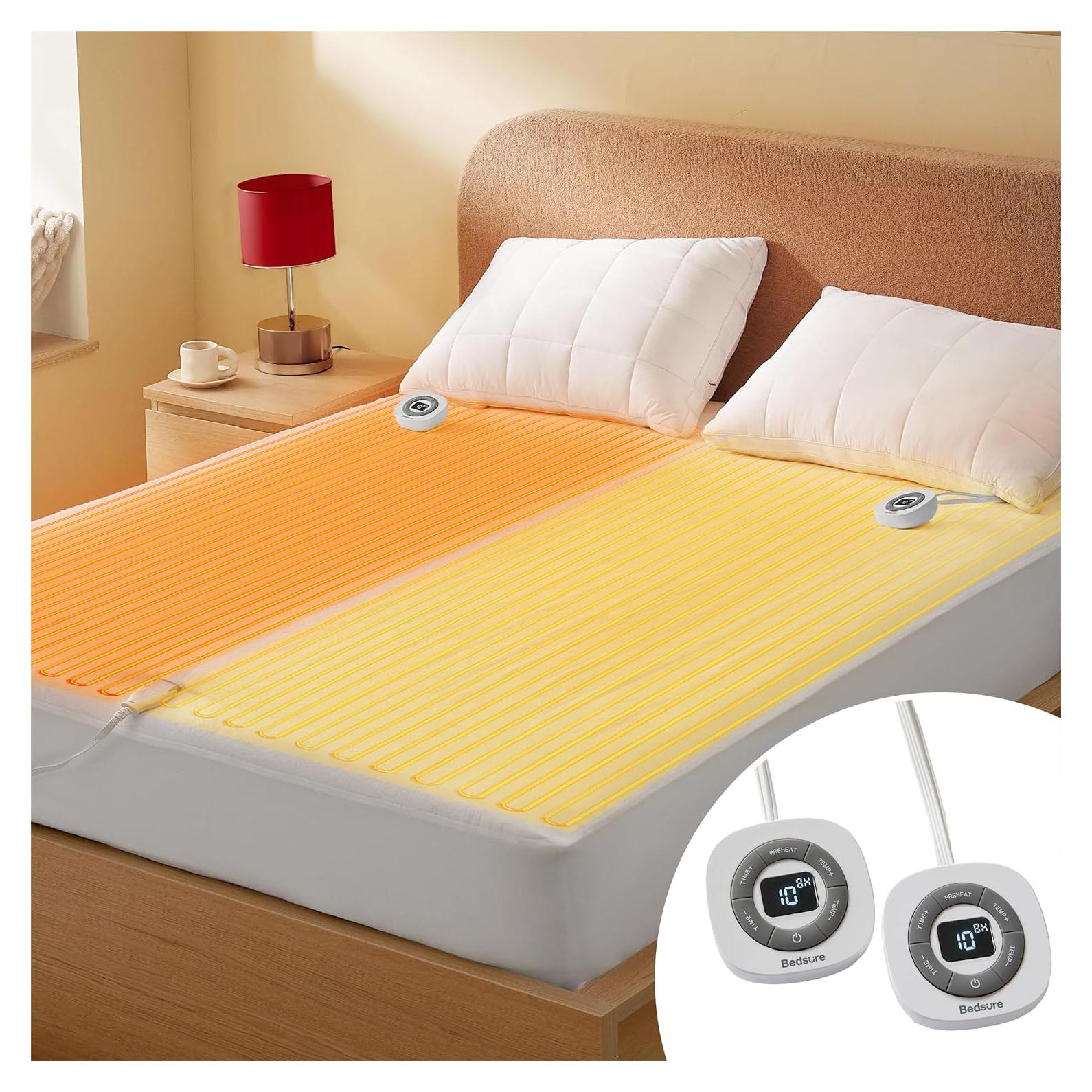 Cubre Colchón Calefactable Bedsure Queen 10 Niveles Calor