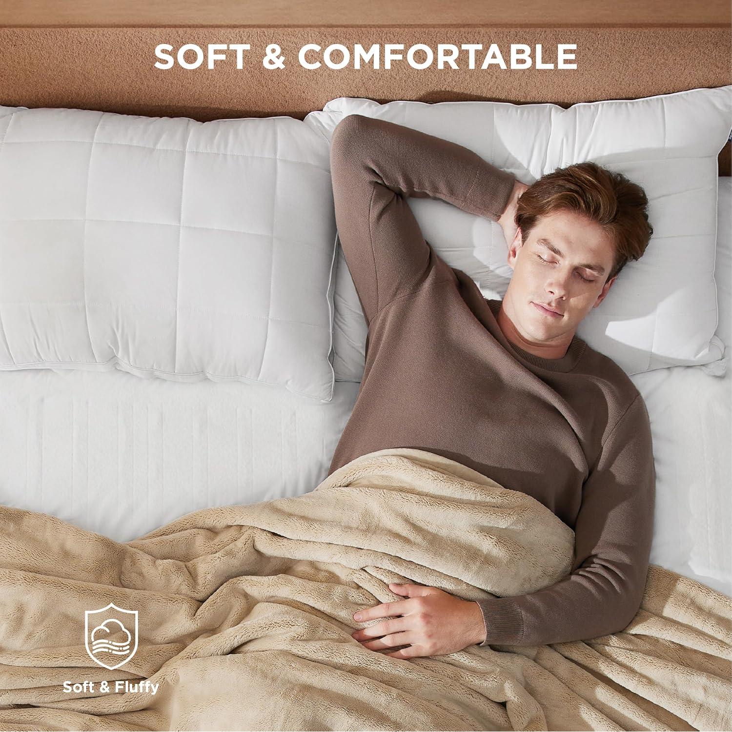 Cubre Colchón Calefactable Bedsure Queen 10 Niveles Calor