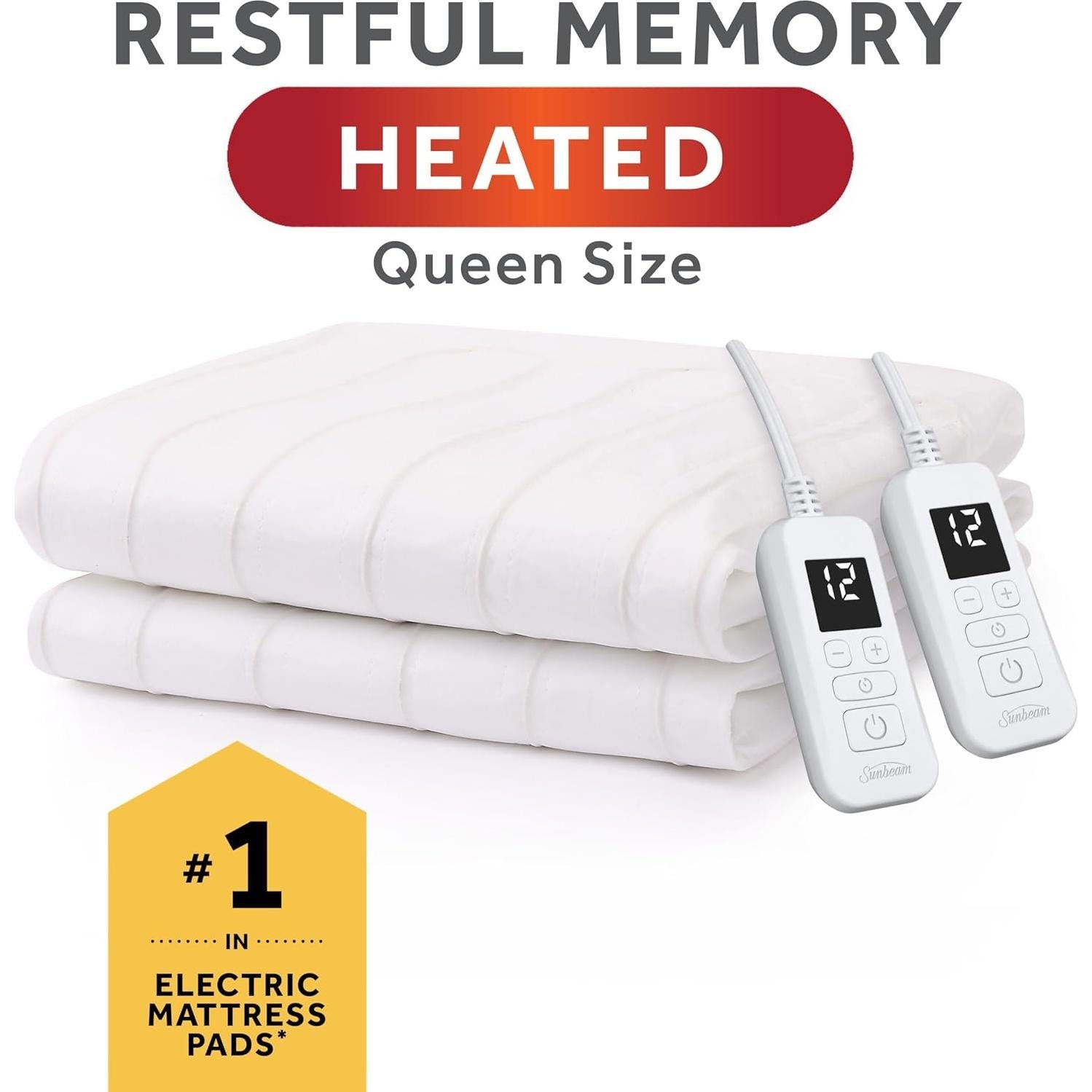 Almohadilla Térmica Eléctrica Sunbeam Reina 203x152 cm 12 Calores