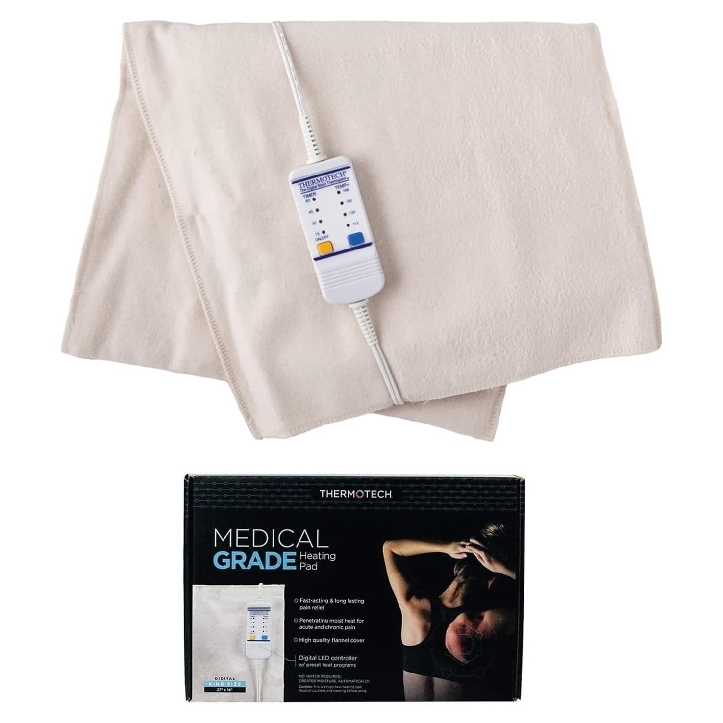 Almohadilla térmica eléctrica Thermotech S76 - Rey 66x36 cm