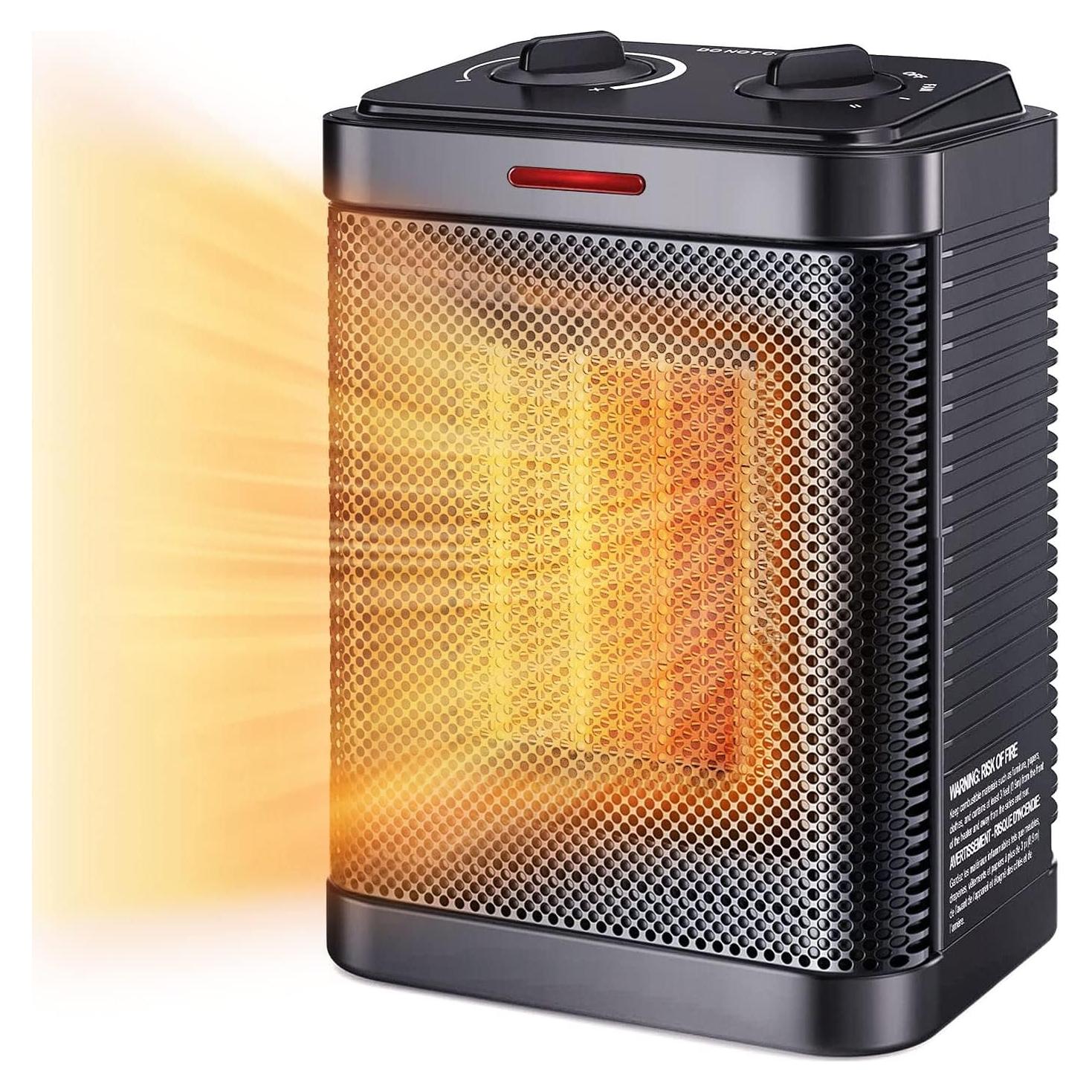 Calentador Eléctrico Oprunsy PTC 1500W con Termostato y Seguridad