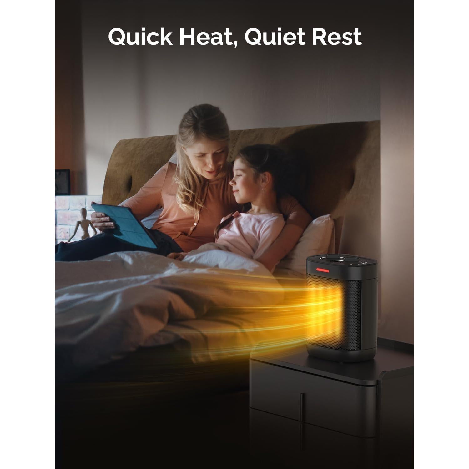 Calentador Personal Eléctrico Pereysi PTC-SH009S 1000W Silencioso