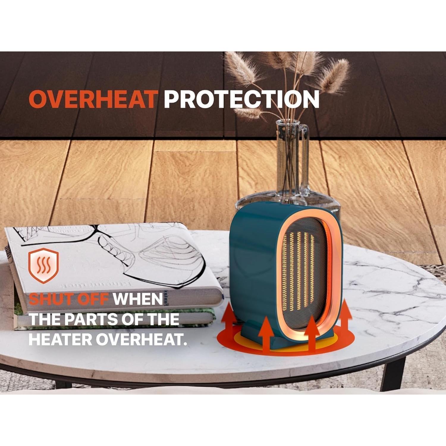 Calentador de Espacio Eléctrico PERLLENT XR1201-B 1200W/800W