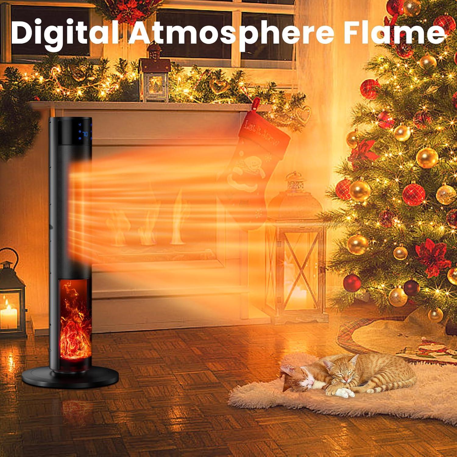 Calentador de Espacio Portátil QTREE 1500W con Control Remoto