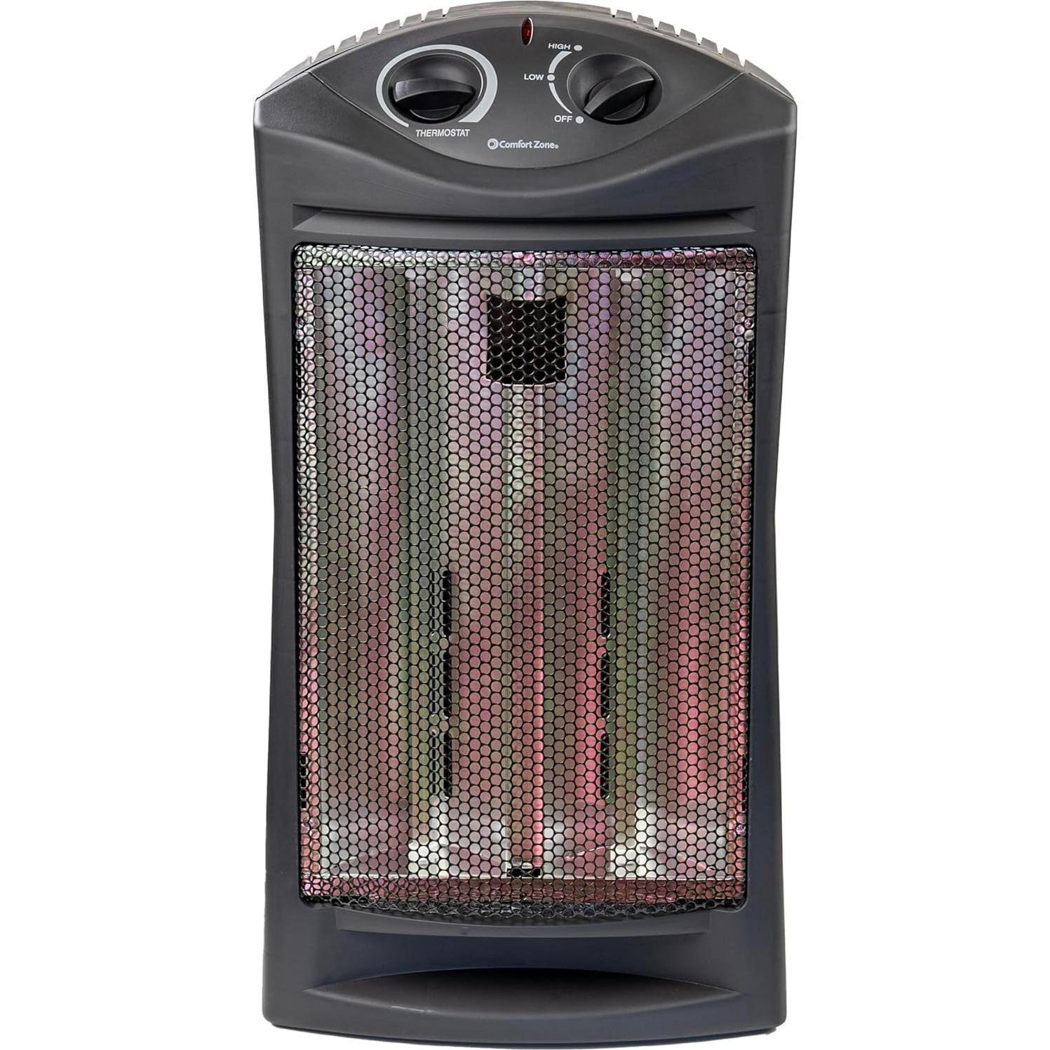 Calentador de Torre Eléctrico Comfort Zone CZQTV007BK 1500W