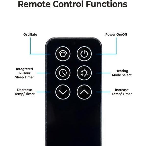 Calefactor de Torre Eléctrico Zona de Confort 1500W Azul Marino