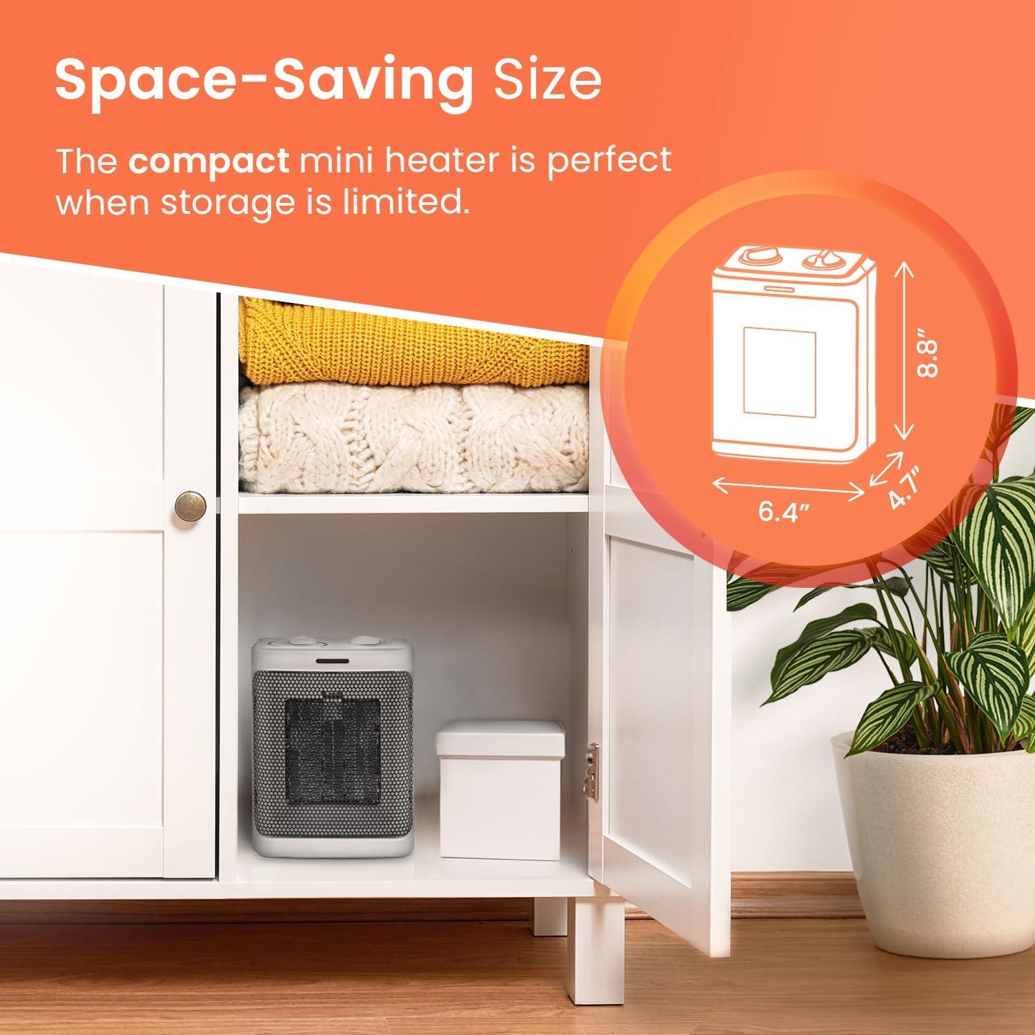 Calefactor Eléctrico Portátil Pro Breeze 1500W Cerámico Blanco