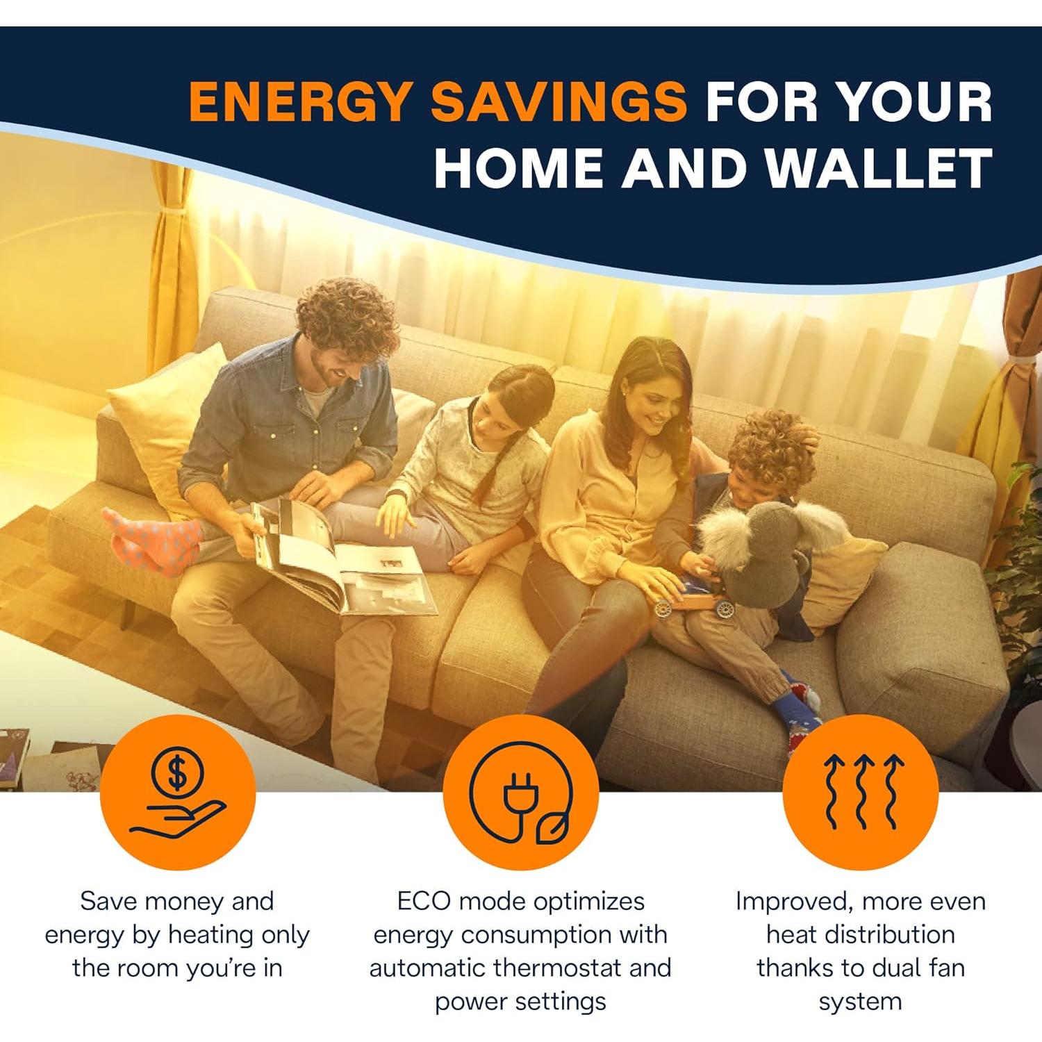 Calefactor Eléctrico De'Longhi HCX9115E 1500W Blanco