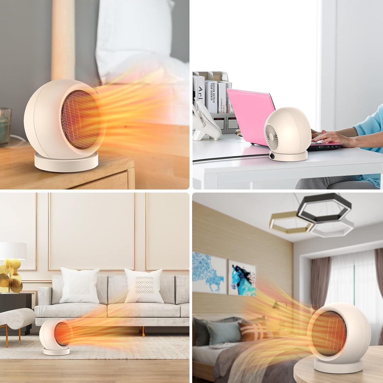 Calentador de Escritorio Lmkeji 600W Compacto y Silencioso