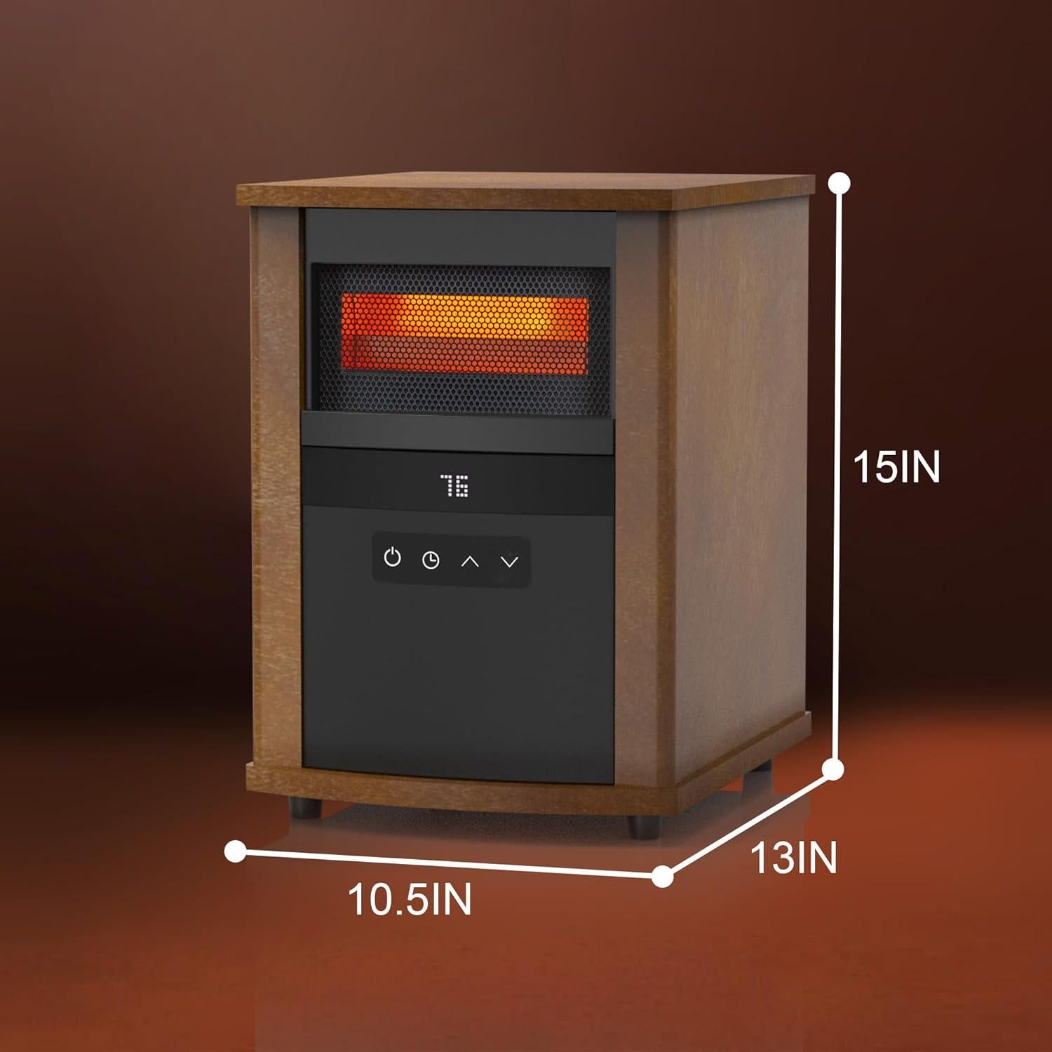 Calentador Infrarrojo WEWARM 1500W con Termostato y Control Remoto