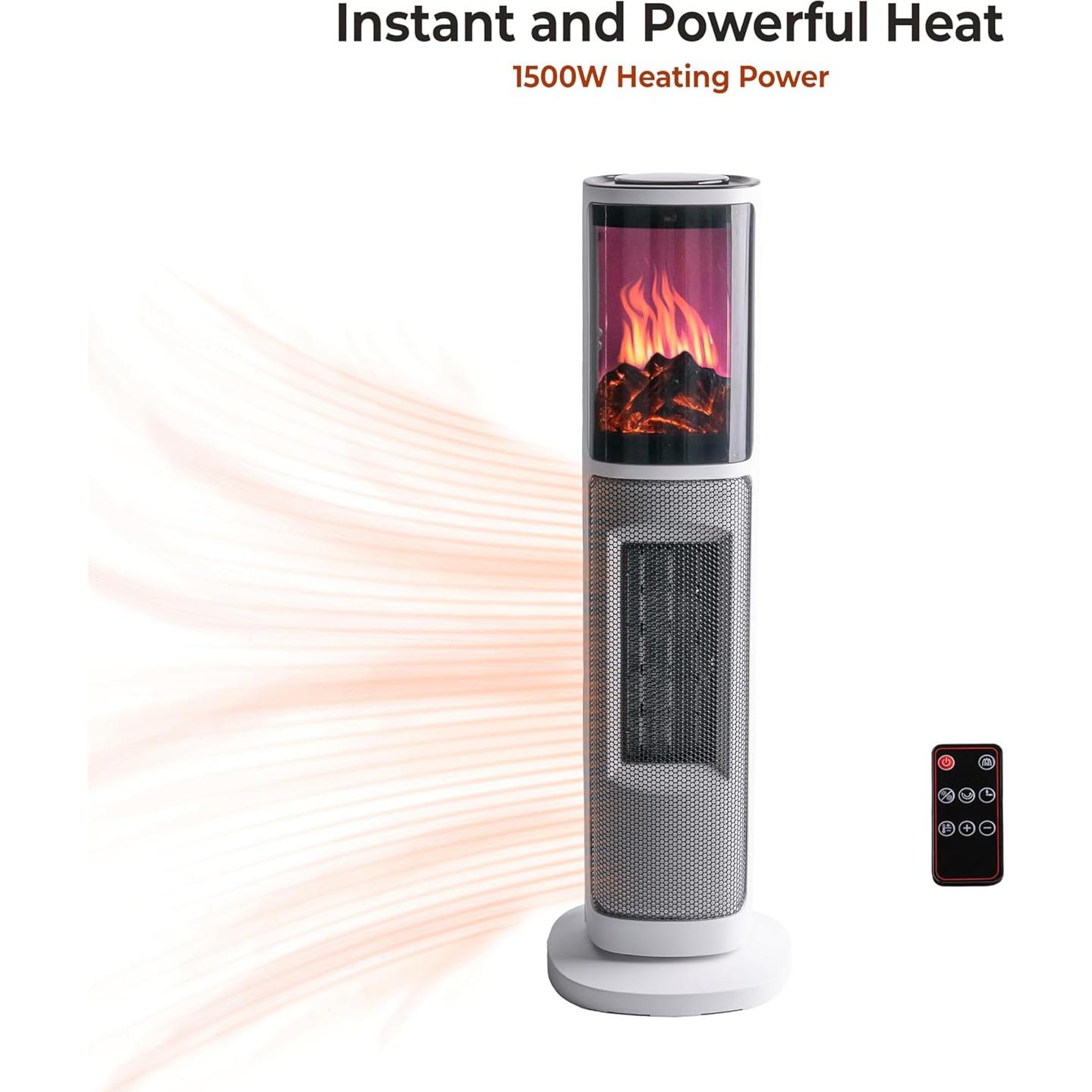 Calefactor de Torre Eléctrico Zona de Confort 1500W 3D