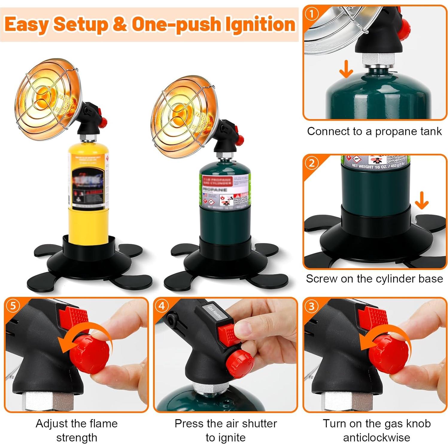 Calentador de Propano Portátil HEATHIVE para Camping 0.45kg