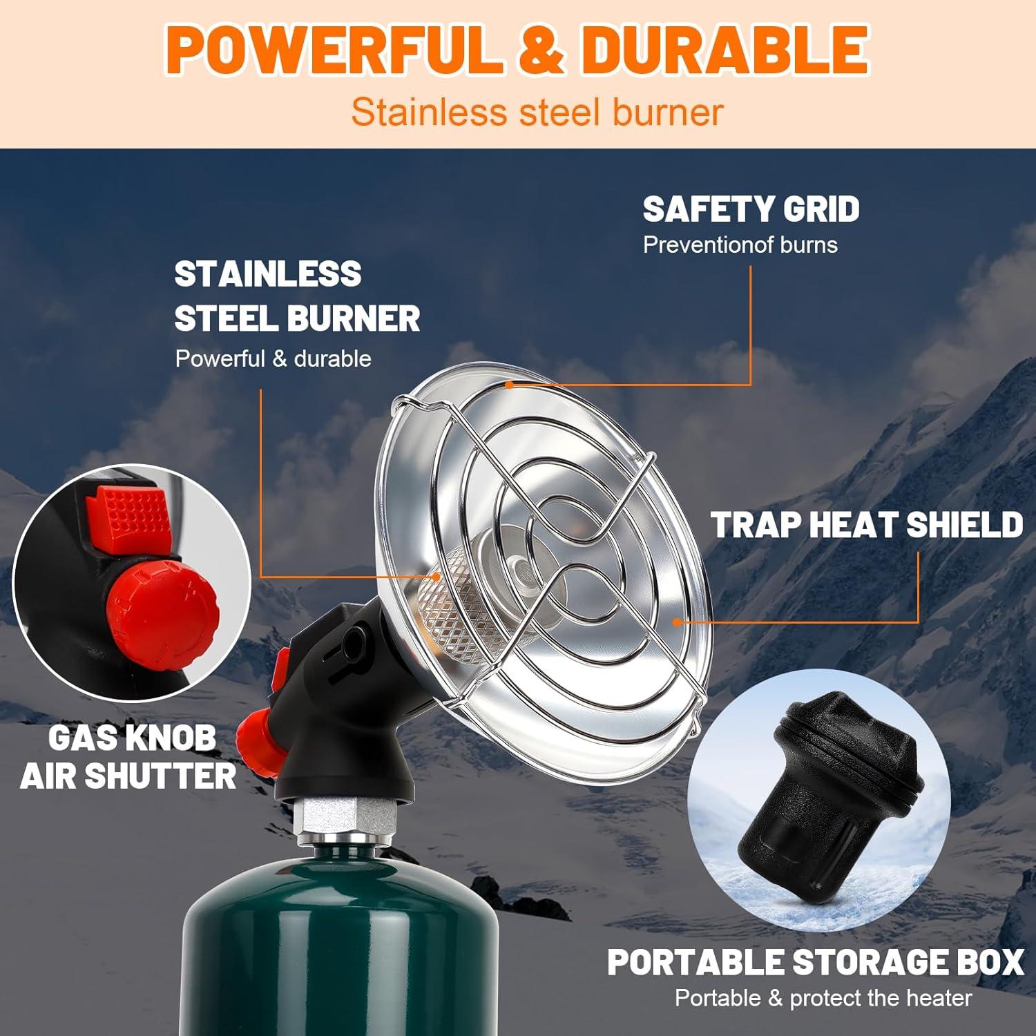 Calentador de Propano Portátil HEATHIVE para Camping 0.45kg