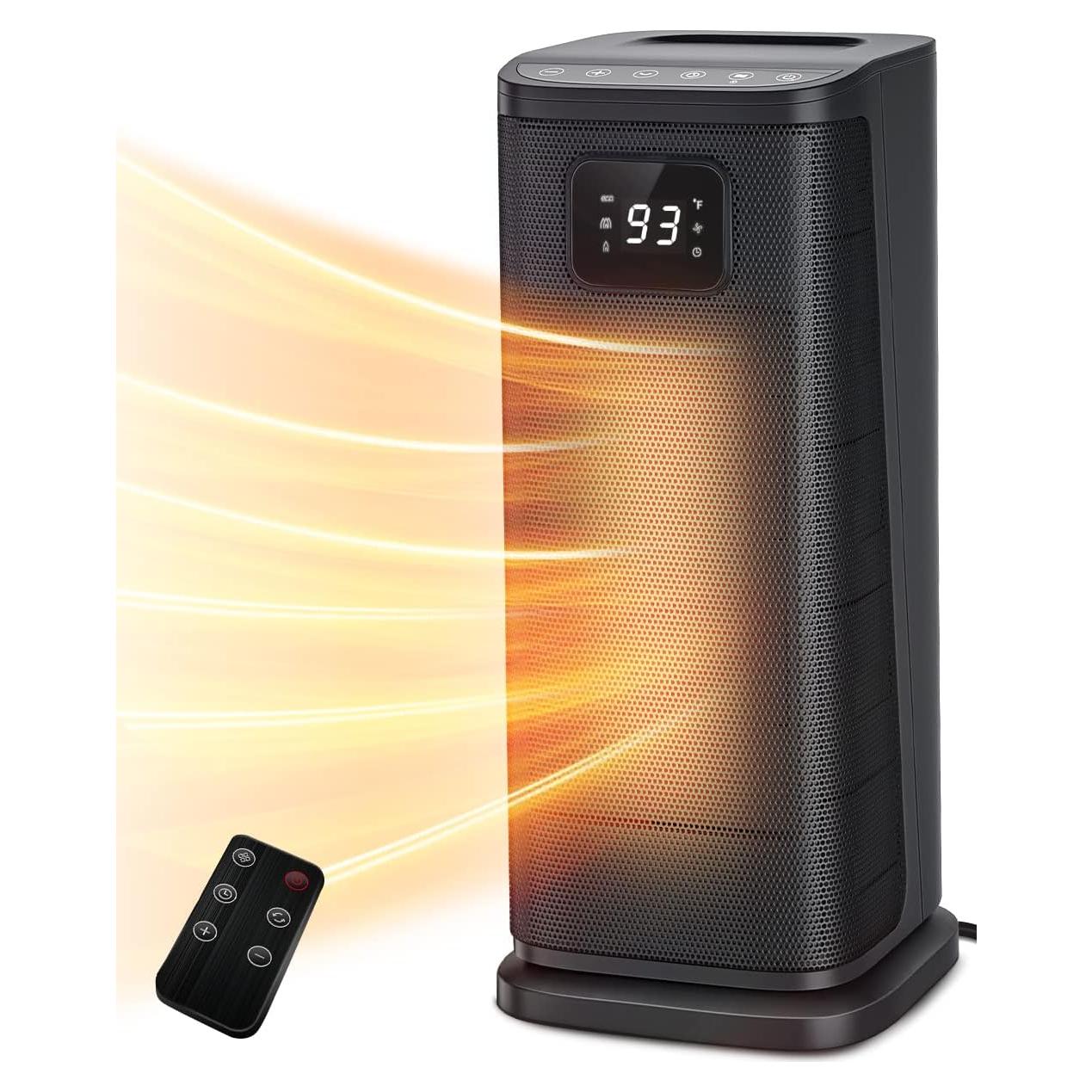 Calefactor Eléctrico KopBeau HC-01R Oscilante 1500W Negro