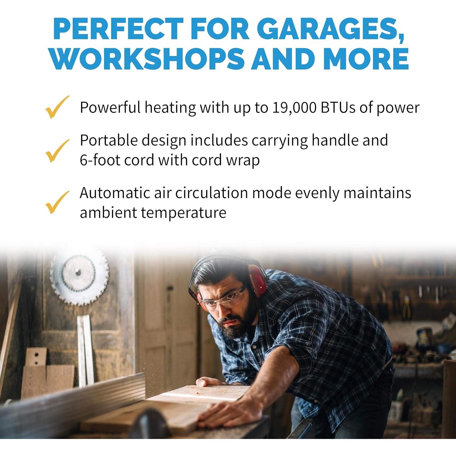 Calentador Eléctrico Portátil NewAir G56 5600W para Garaje 55.74 m²