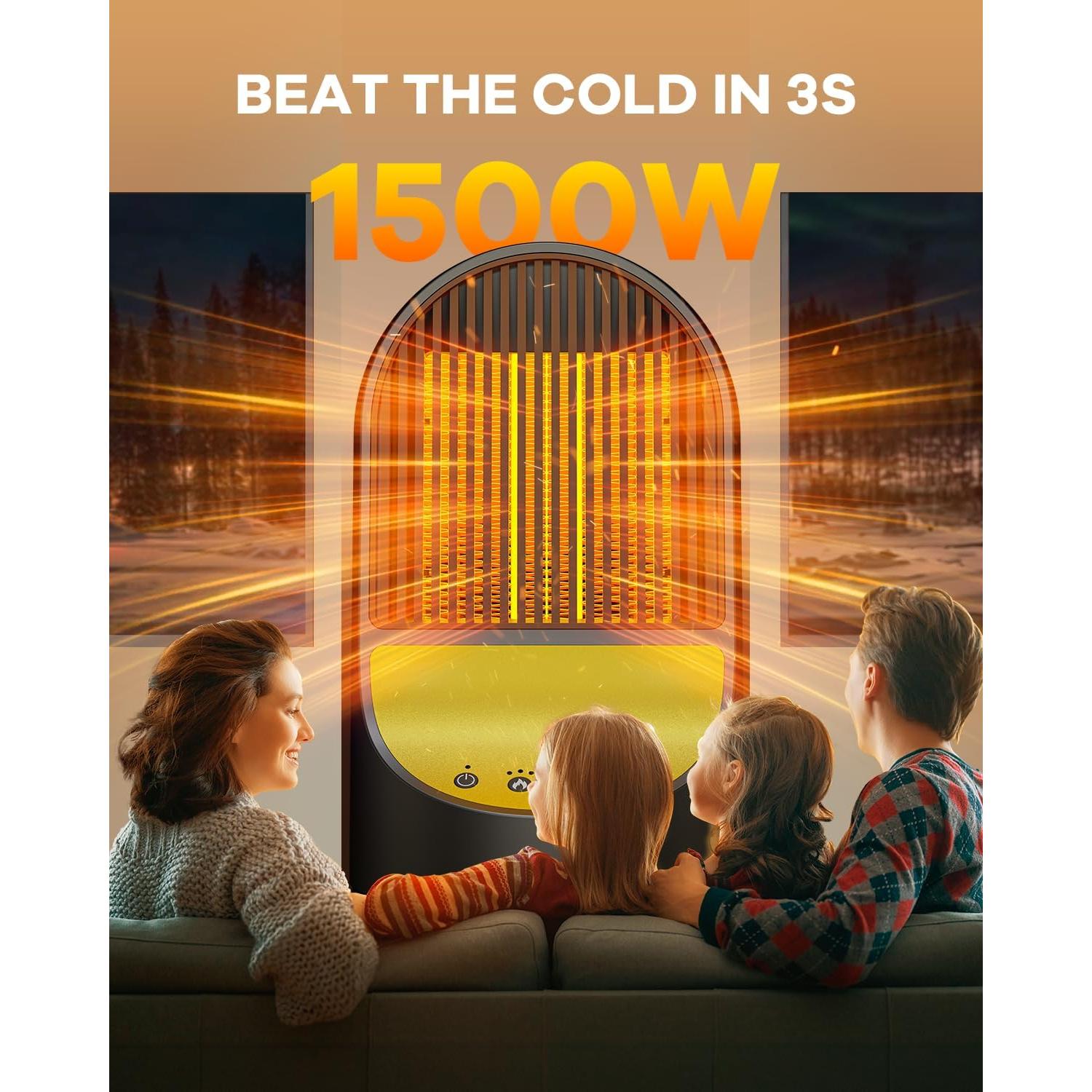 Calentador Eléctrico Art In Real HF-101 1500W PTC Oscilante