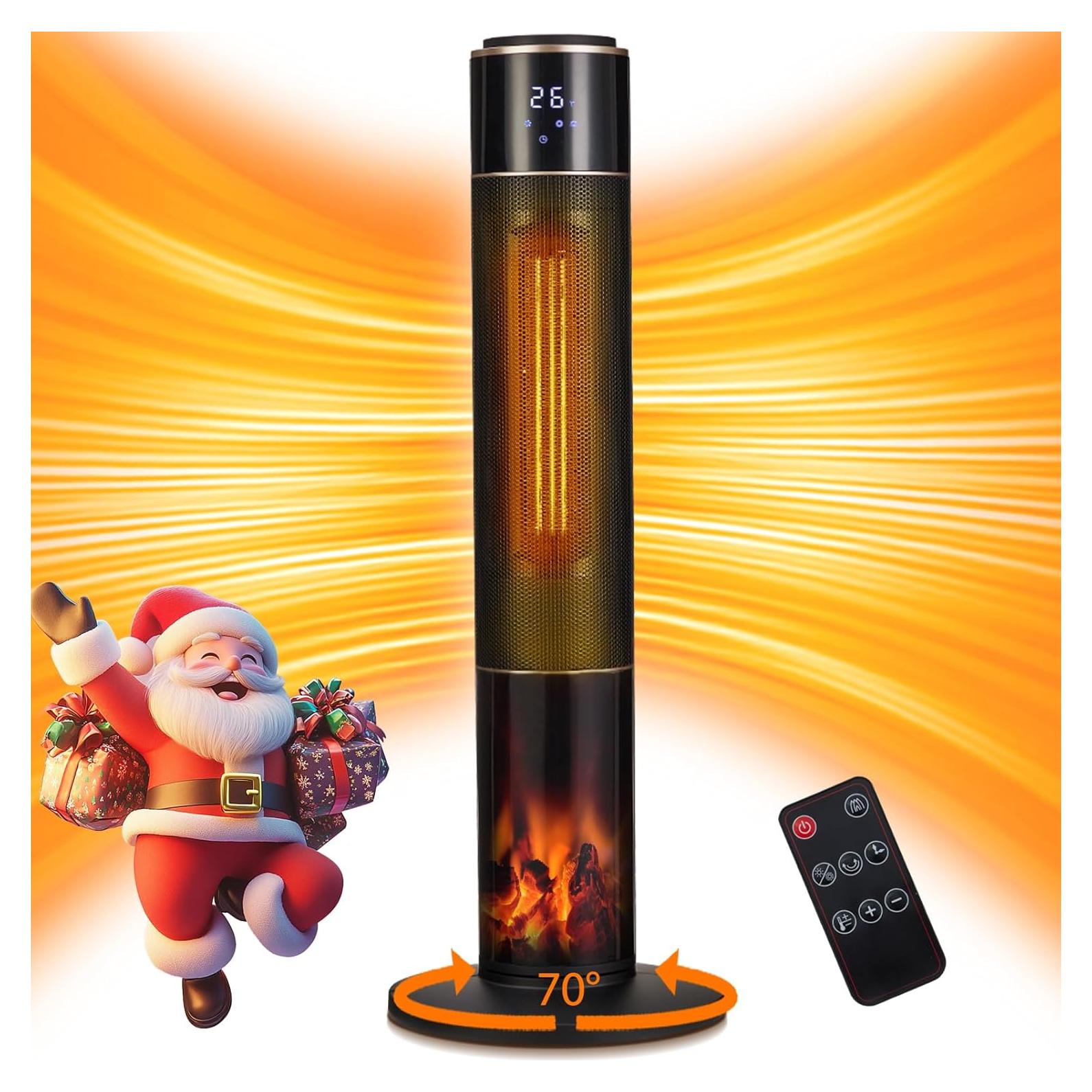 Calentador de Espacio Eléctrico PioneerWorks 33.8" 1500W con Control Remoto