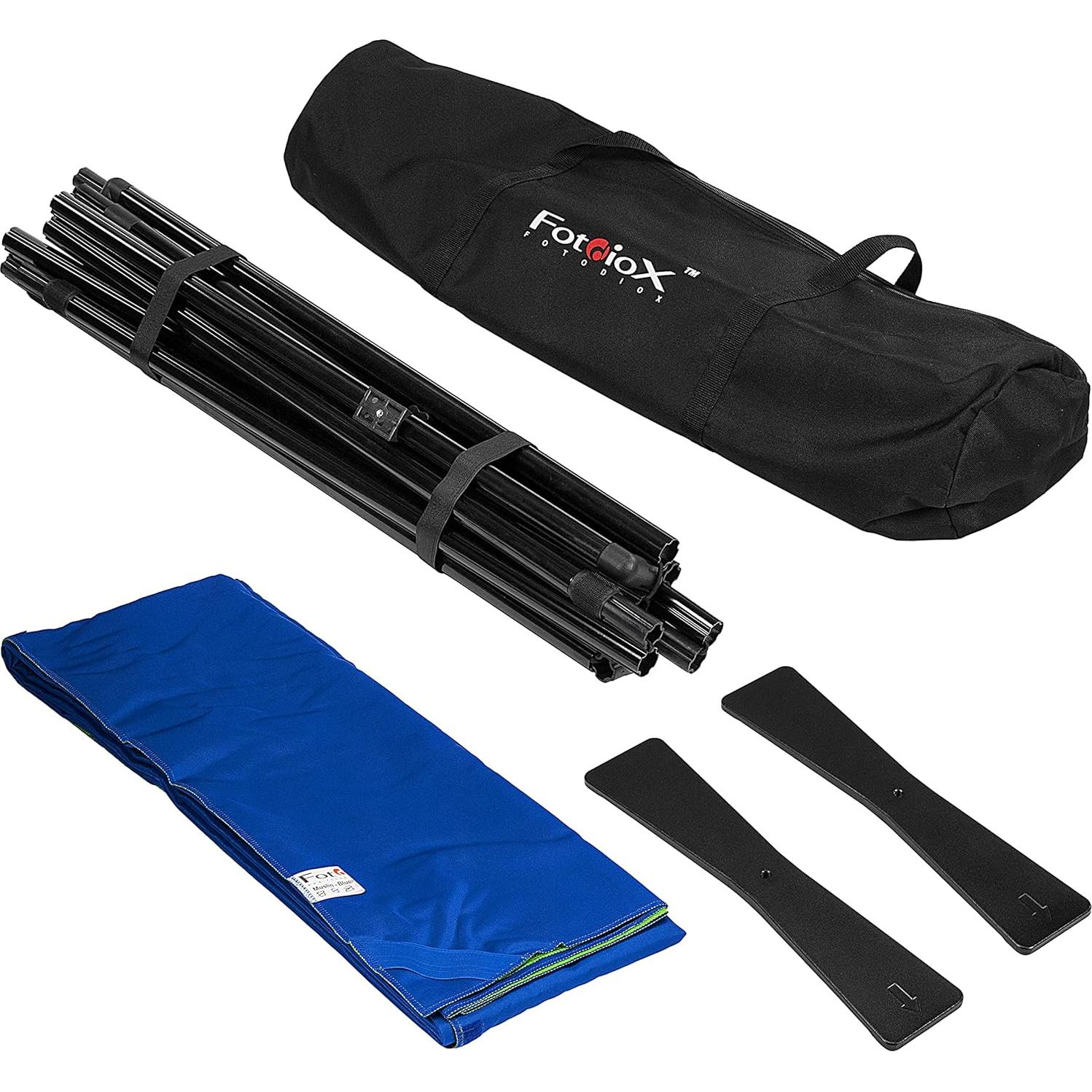 Kit de Fondo Portátil Fotodiox 1.5x1.5m Azul/Verde