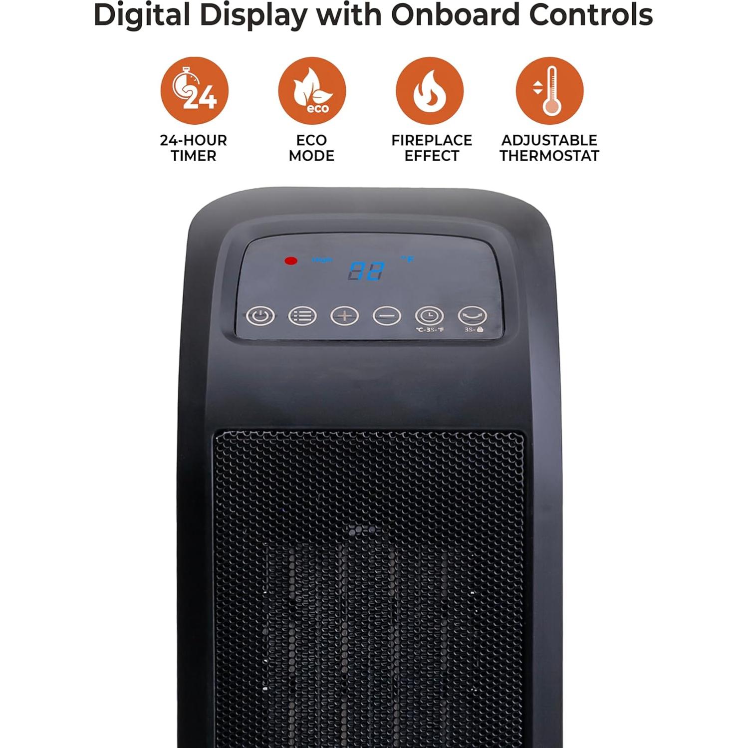 Calentador de Espacio Torre Comfort Zone CZ12823 1500W Oscilante