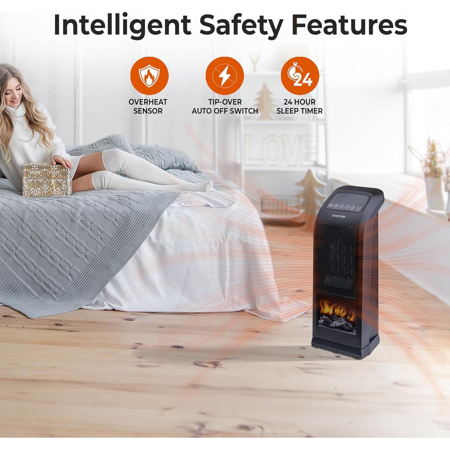 Calentador de Espacio Torre Comfort Zone CZ12823 1500W Oscilante