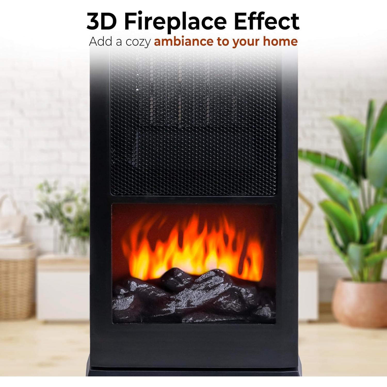 Calentador de Espacio Torre Comfort Zone CZ12823 1500W Oscilante