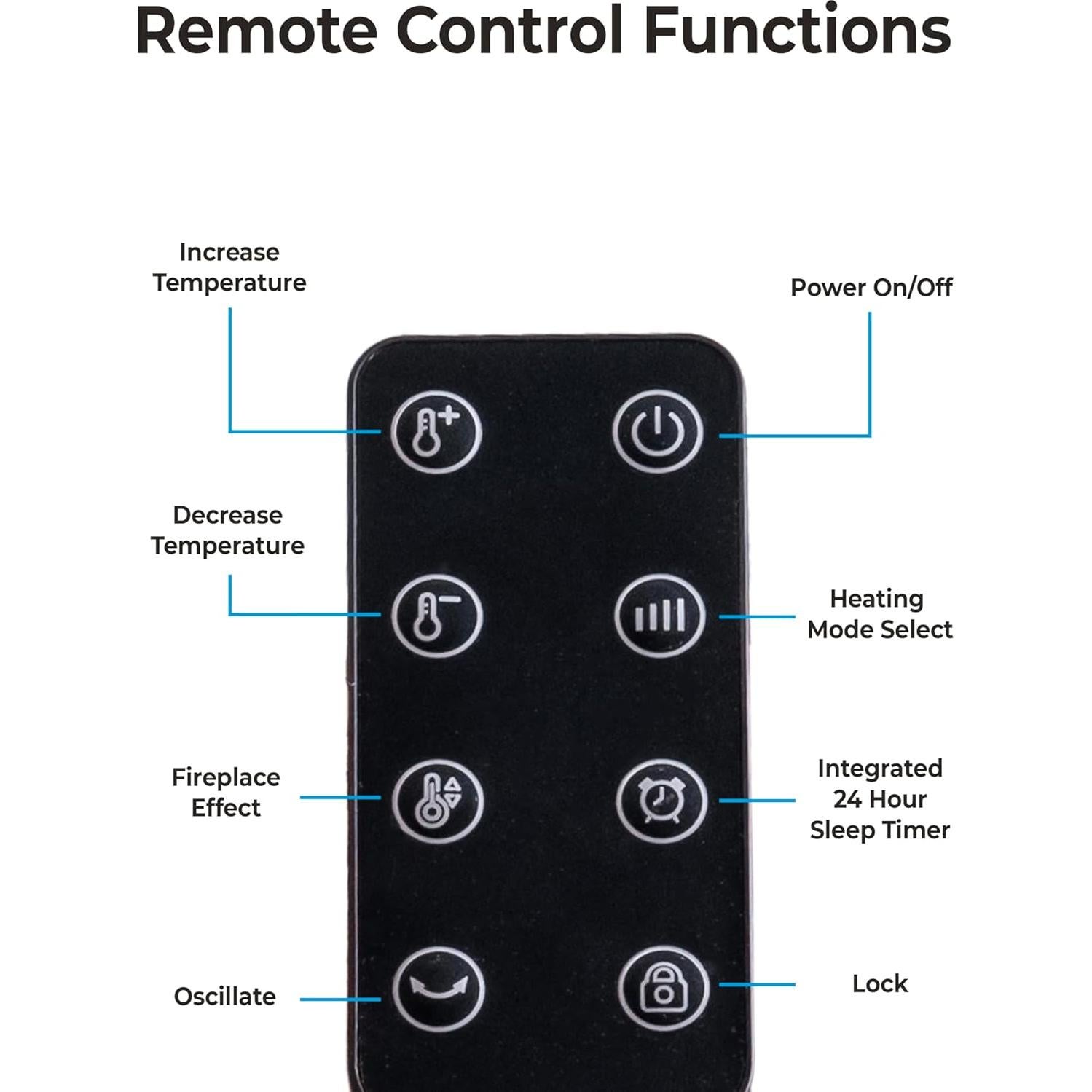 Calentador de Espacio Torre Comfort Zone CZ12823 1500W Oscilante