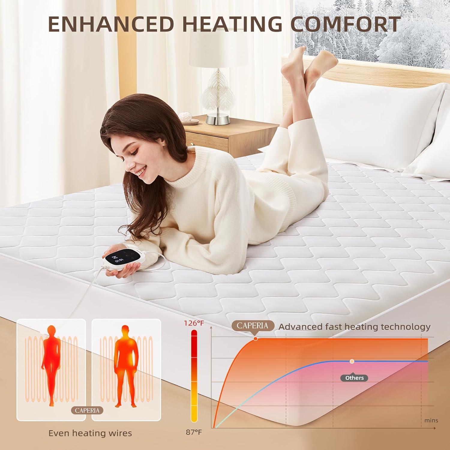 Almohadilla Térmica Caperia Twin Plus 99x203cm 9 Niveles Calor