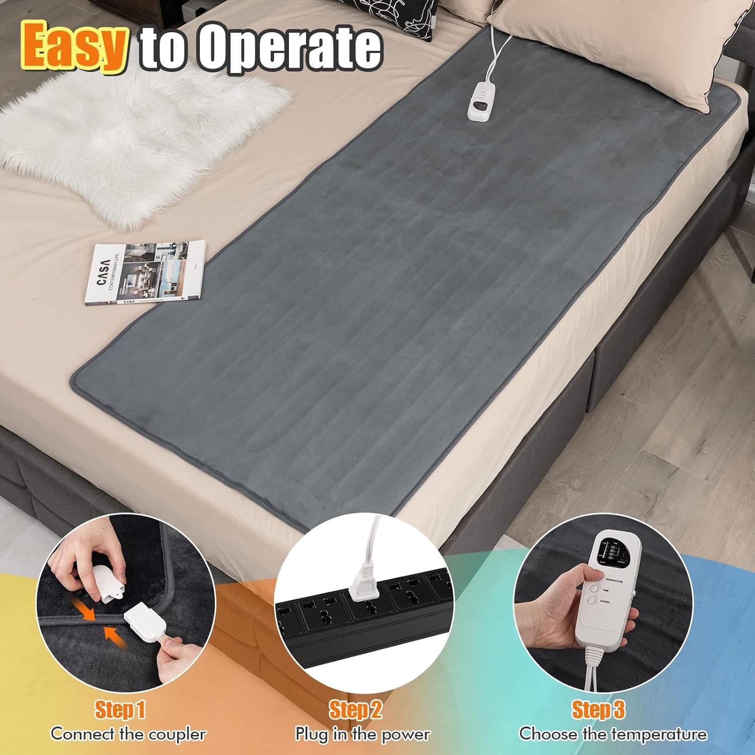 Almohadilla Térmica Eléctrica CLEEMAN Individual 177.8x76.2cm 5 Niveles