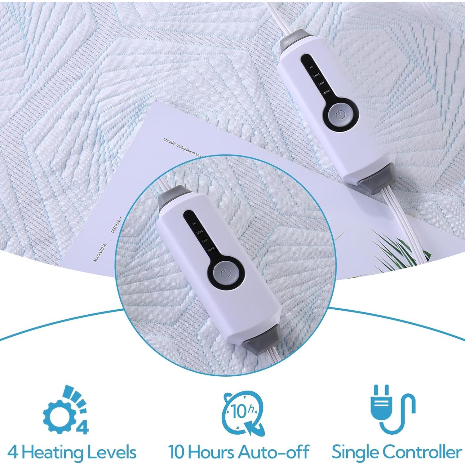 Pad de Colchón Calentado SUNNY HEAT Individual 99x191 cm 4 Niveles