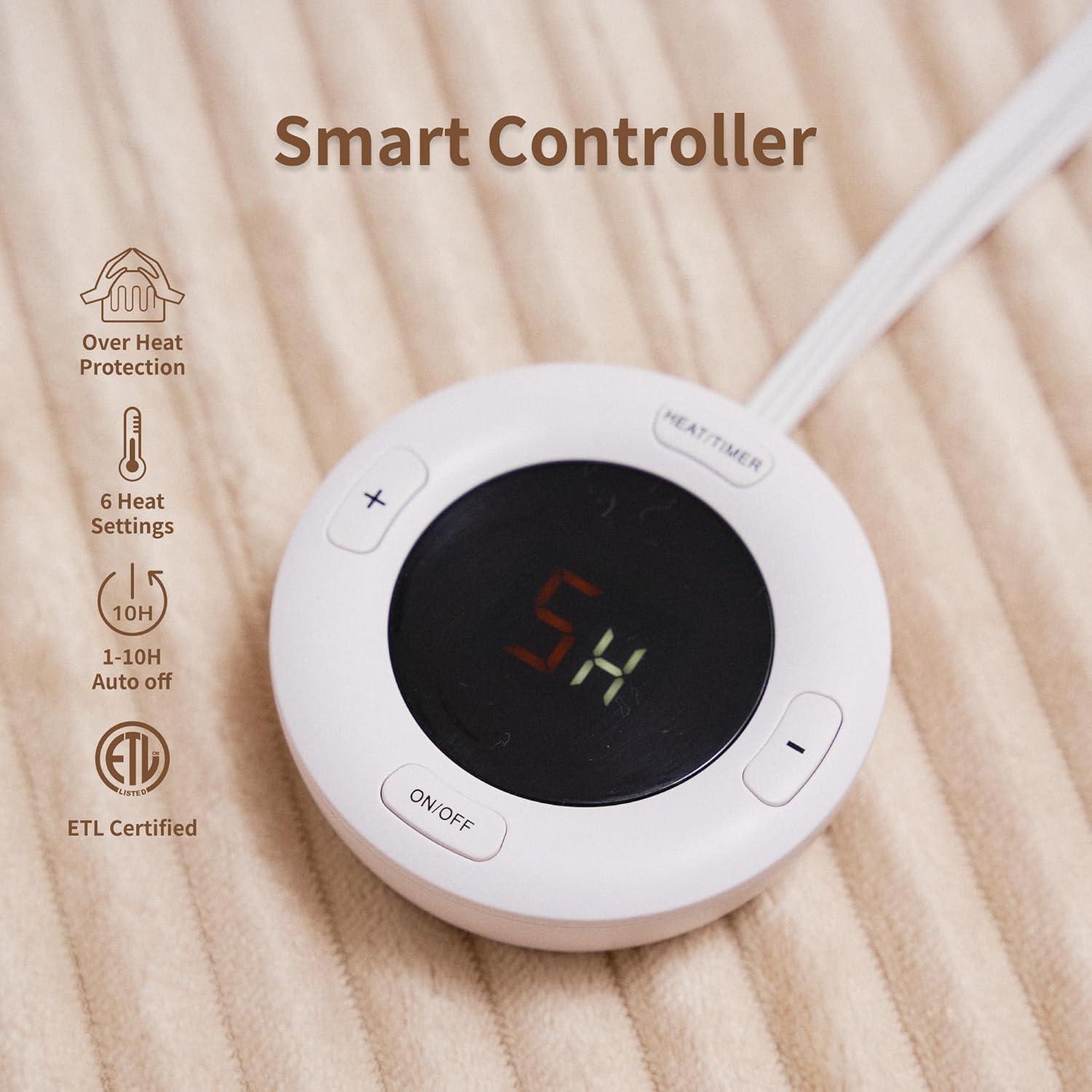 Almohadilla Térmica Eléctrica ALLYOULAND Individual 96.5x190.5 cm 6 Niveles