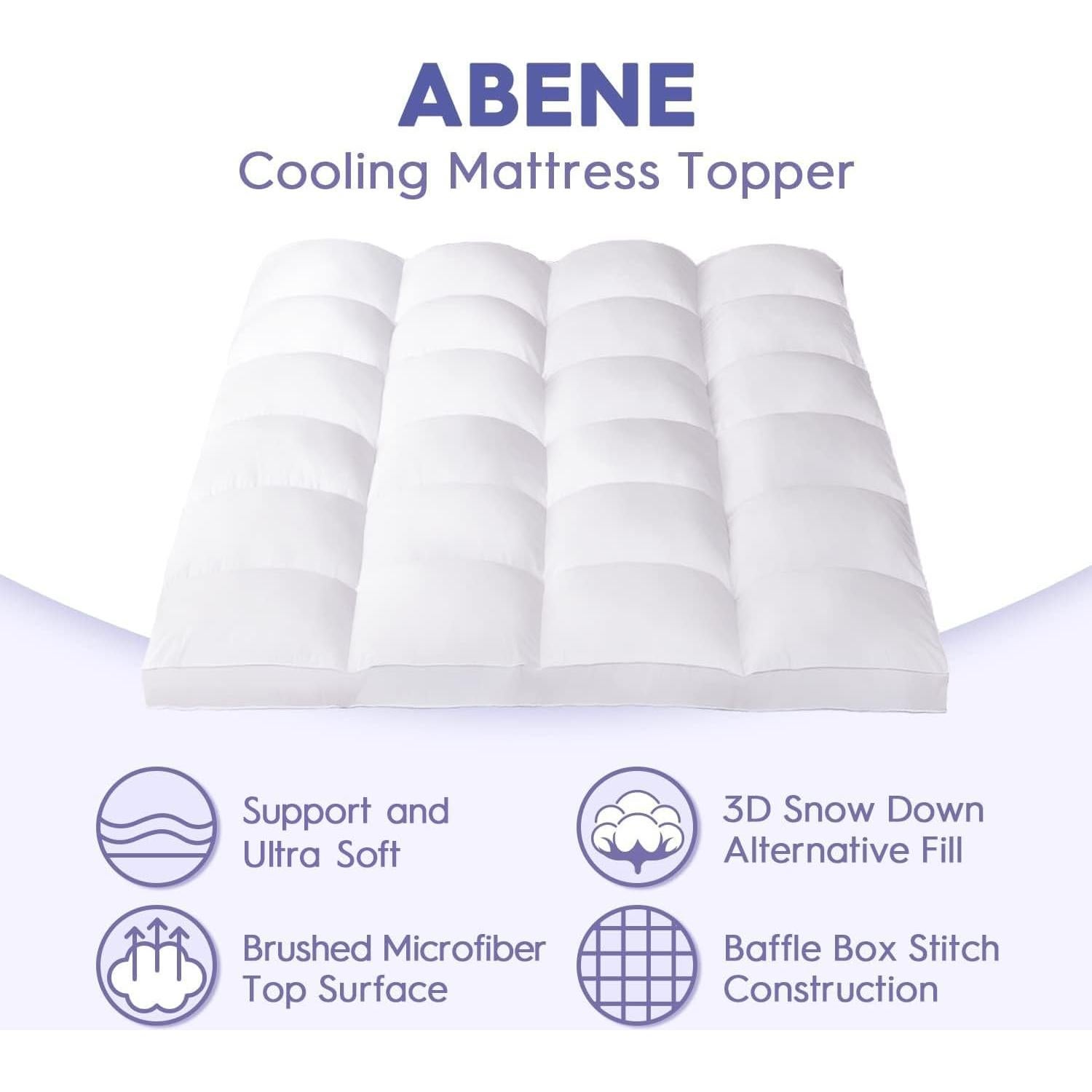 Colchón Topper Queen ABENE Alivio Dolor Espalda Acolchado