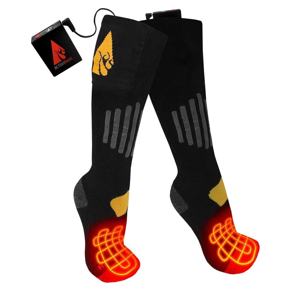 Calcetines Calentados Recargables ActionHeat 3.7V Algodón