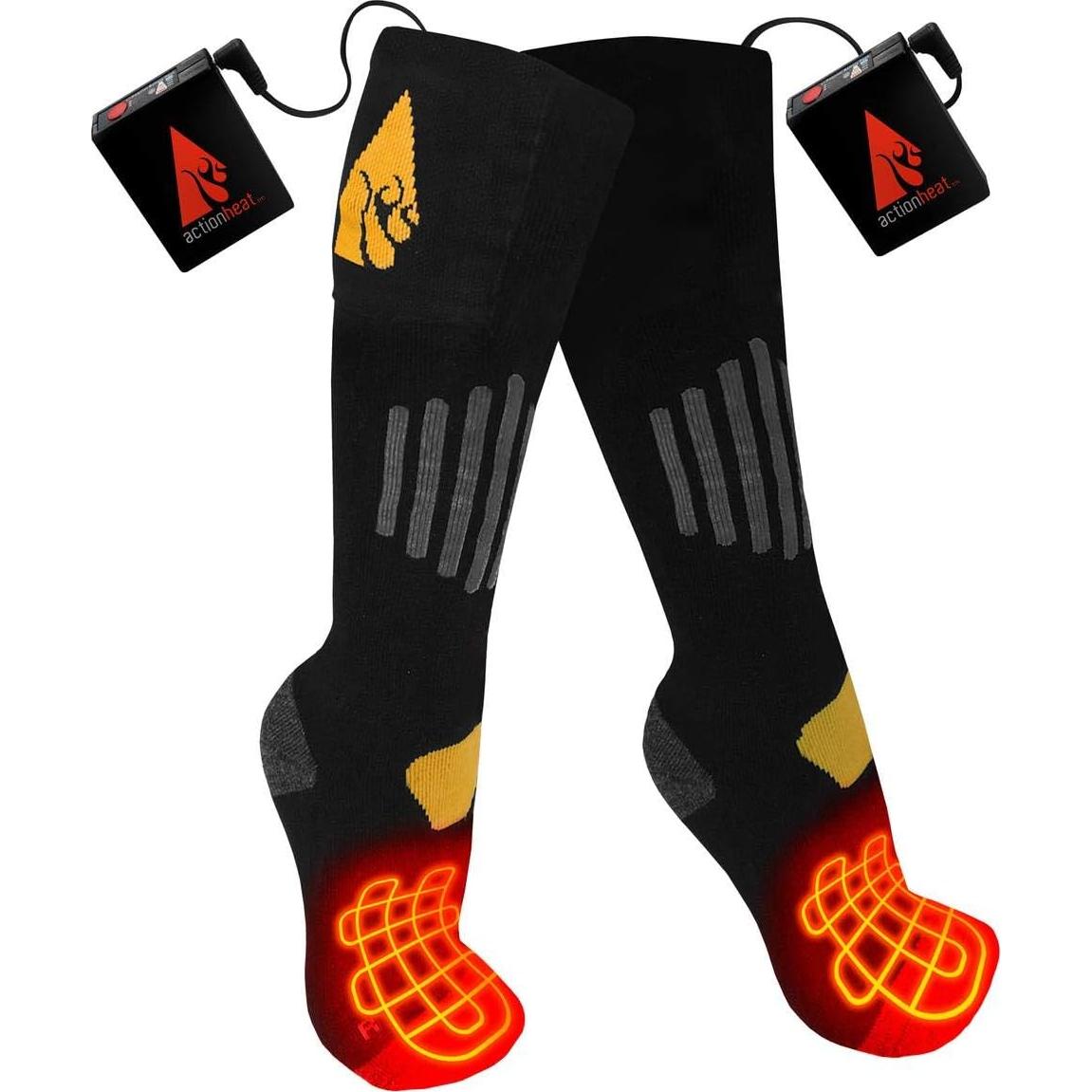 Calcetines Calentados Recargables ActionHeat 3.7V Algodón
