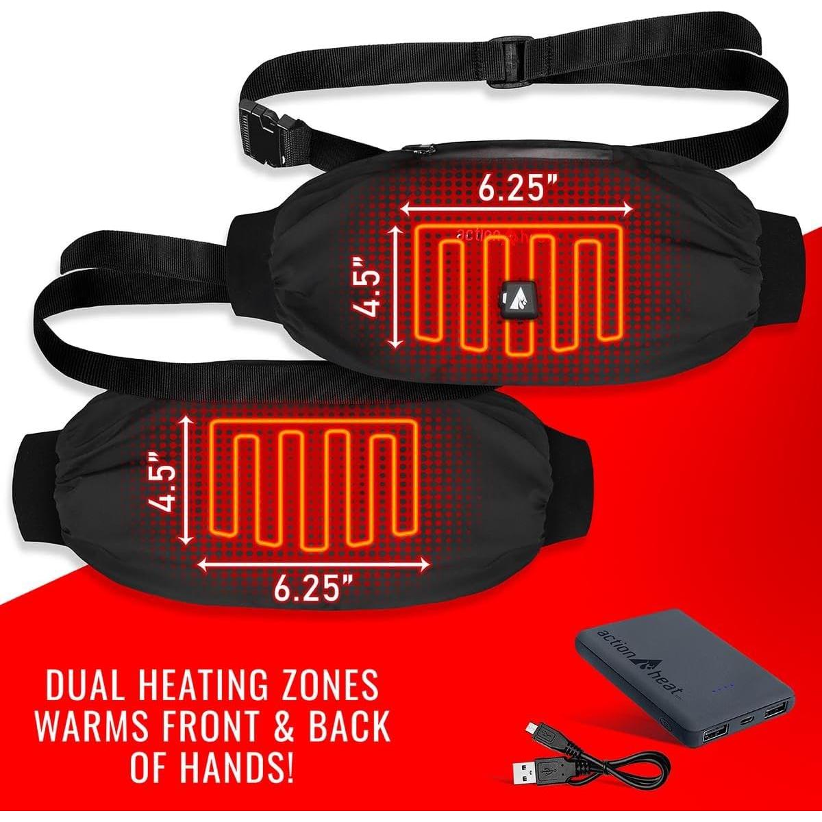 Muff Calentador de Manos ActionHeat 5V - 3 Niveles de Calor