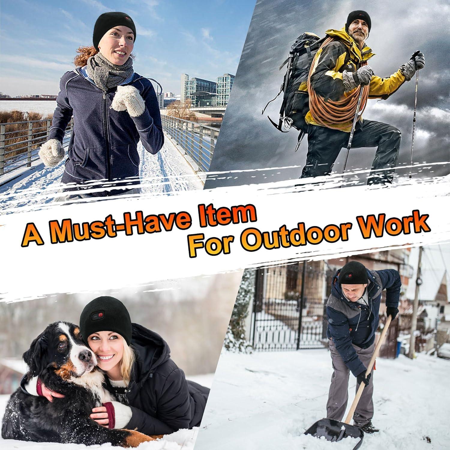 Gorro Calentado Eléctrico Rabbitroom 7.4V Recargable Unisex