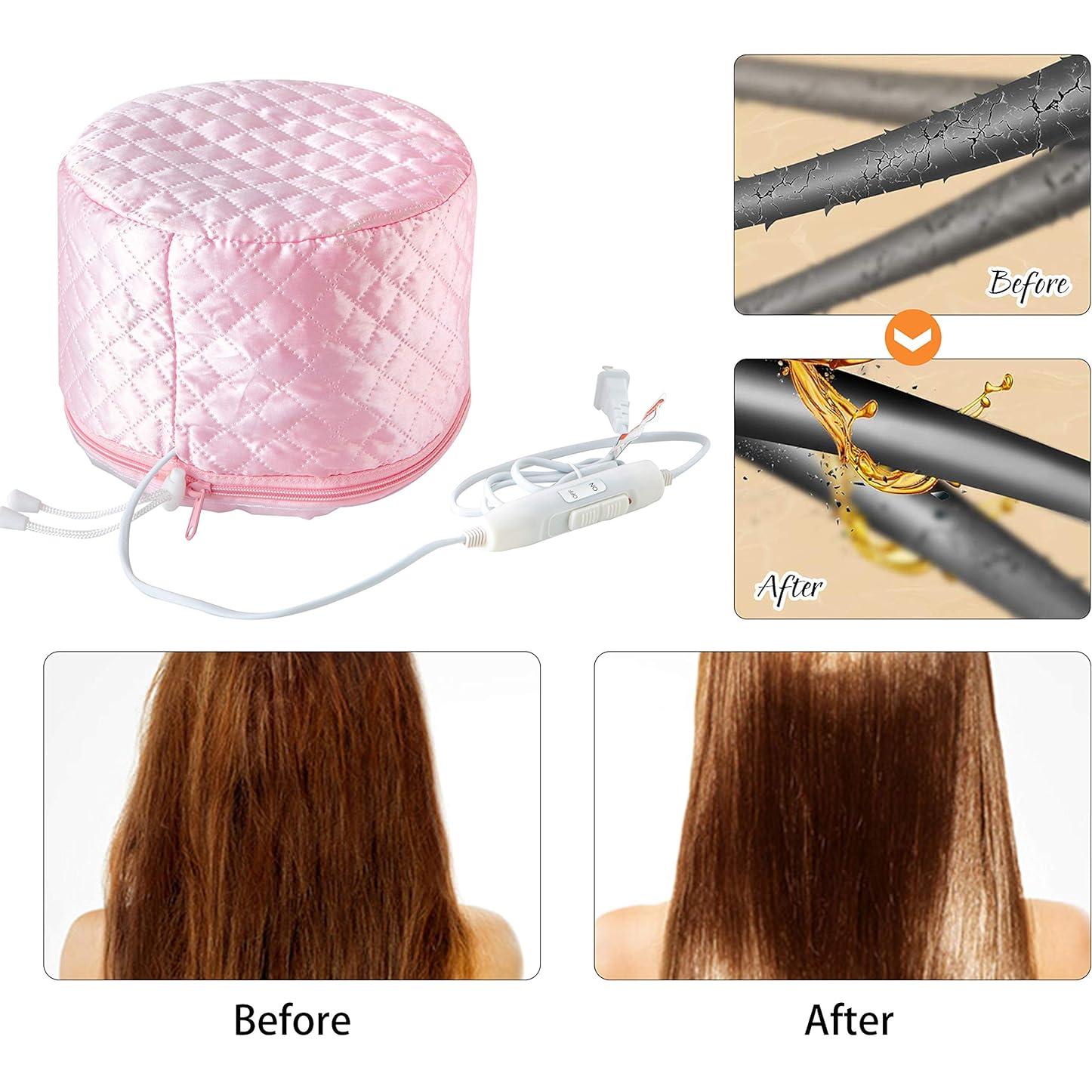 Gorro de Tratamiento Térmico Yomagine 110V para Cabello Rosa