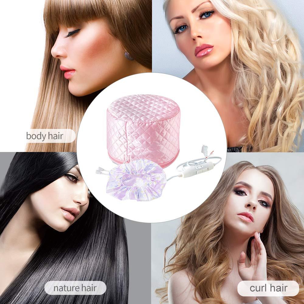 Gorro de Tratamiento Térmico Yomagine 110V para Cabello Rosa