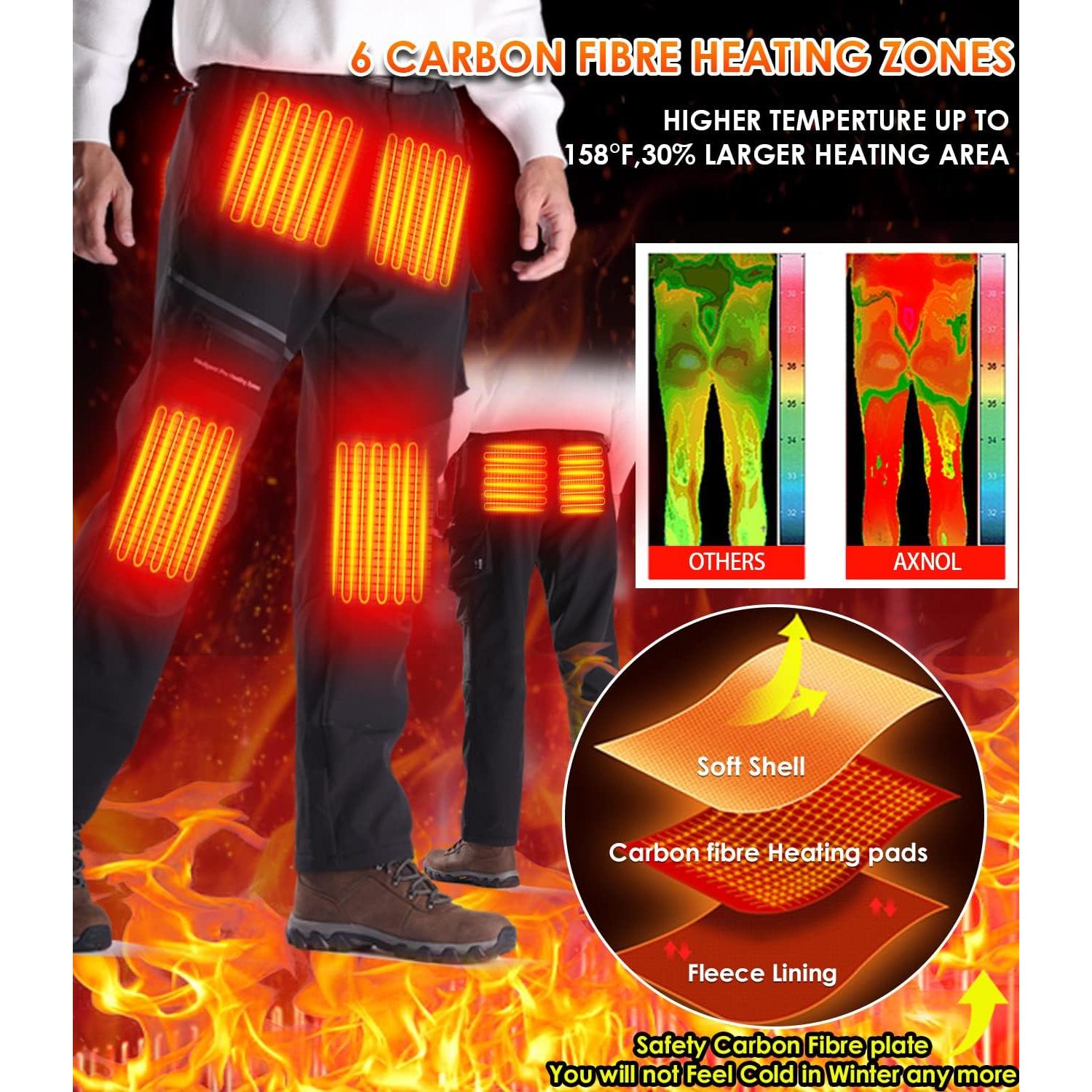 Pantalones Calentados Axnol 3XL Eléctricos para Nieve y Senderismo