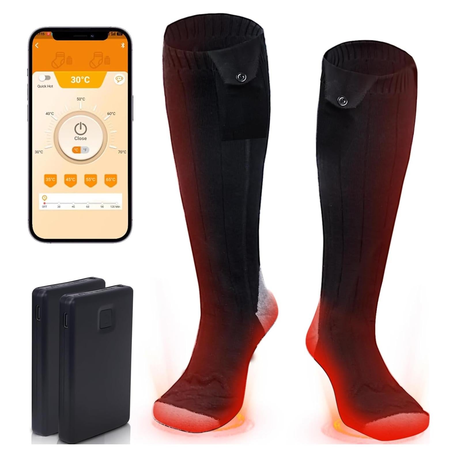 Calcetines Eléctricos Calentados SHEEVONIX Unisex 35-65°C