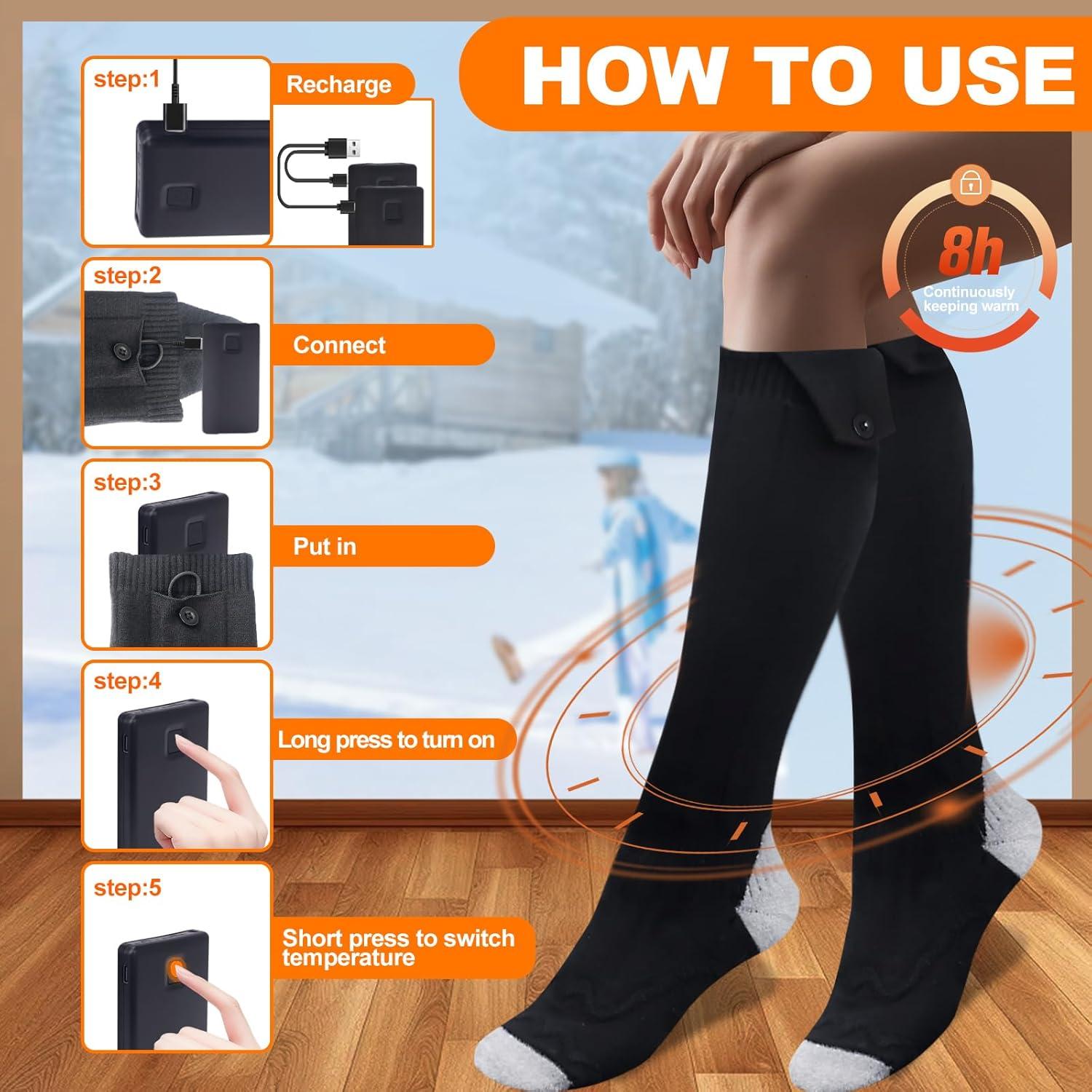 Calcetines Eléctricos Calentados SHEEVONIX Unisex 35-65°C