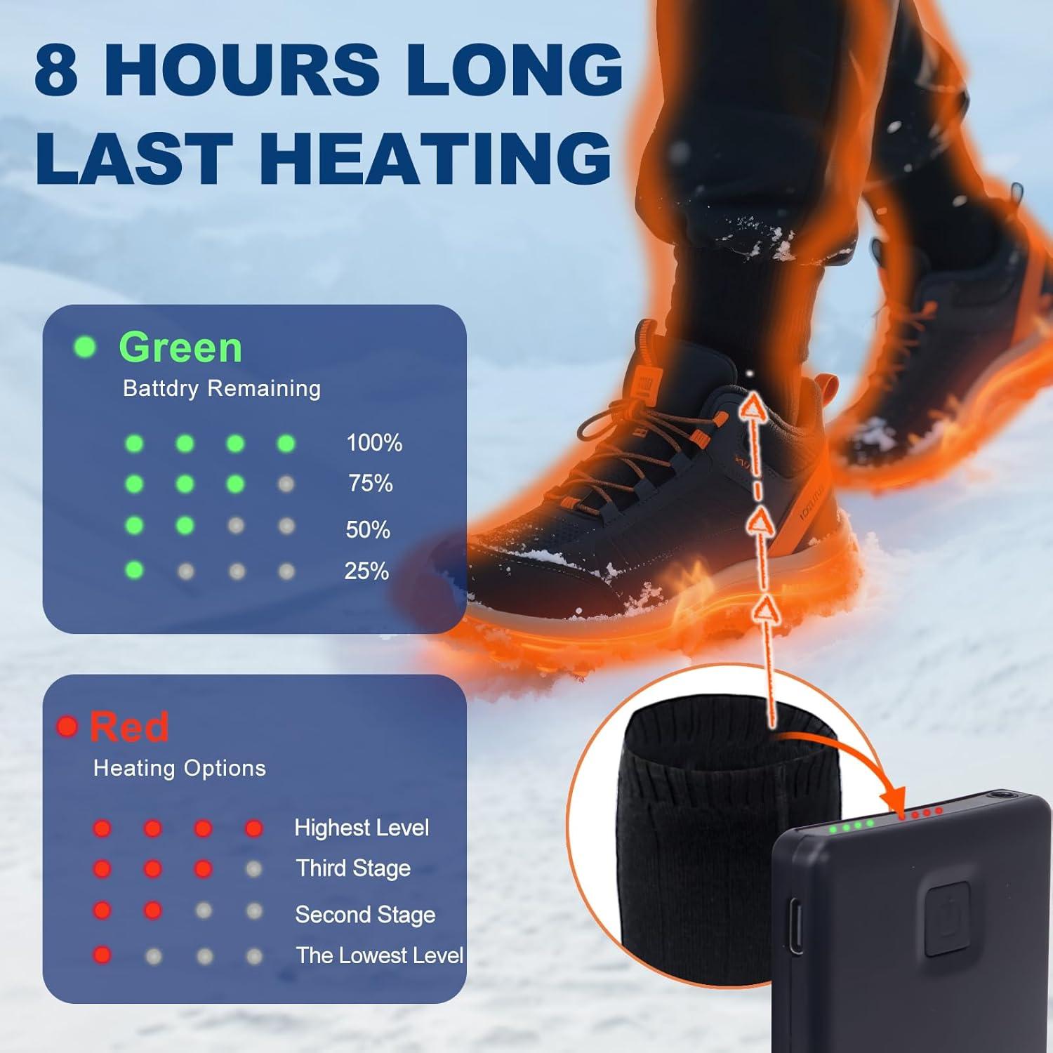 Calcetines Eléctricos Calentados SHEEVONIX Unisex 35-65°C